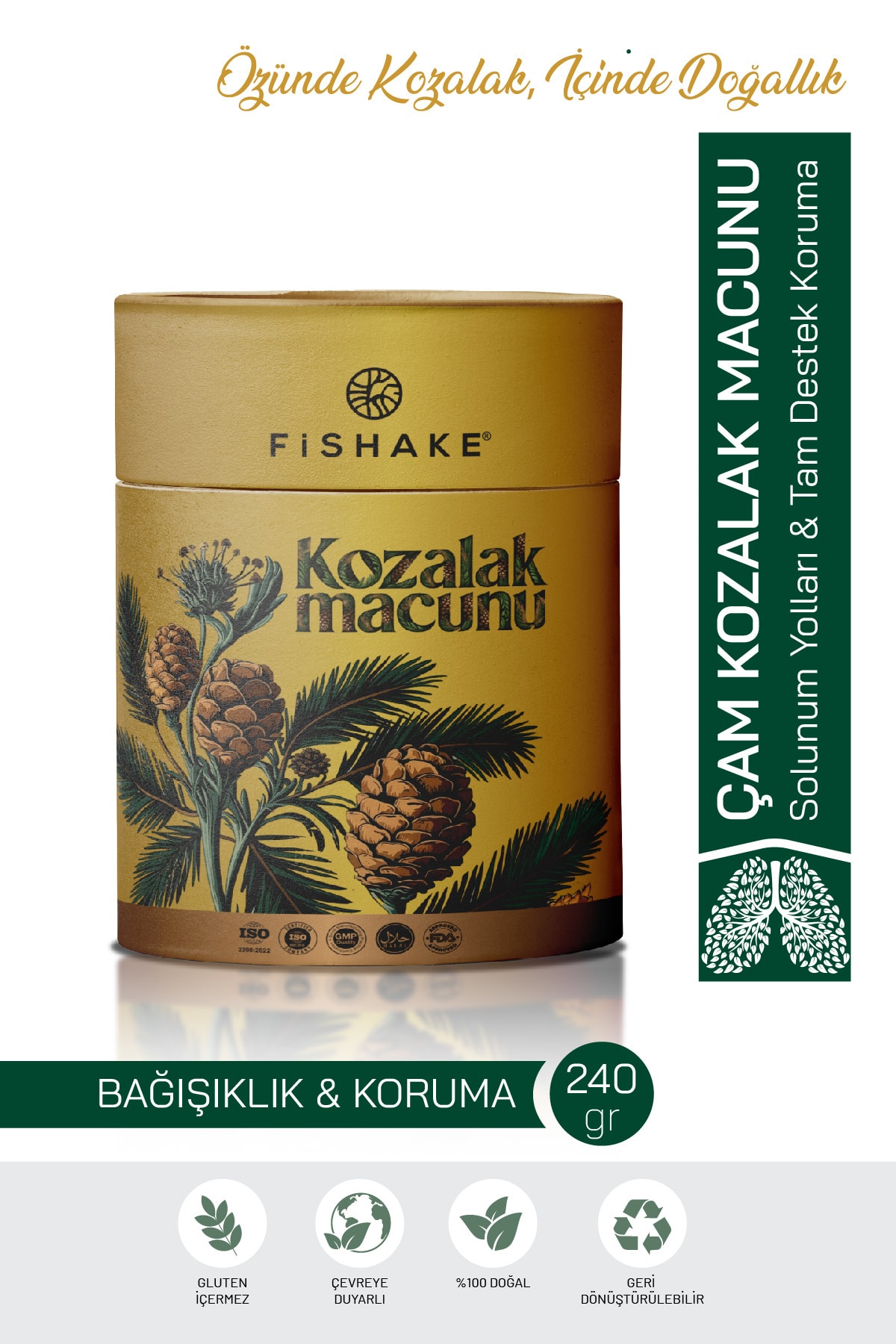 Kozalak Macunu - Çam Kozalağı Macunu Beta Glukan ve Vitamin Katkılı 240 GR