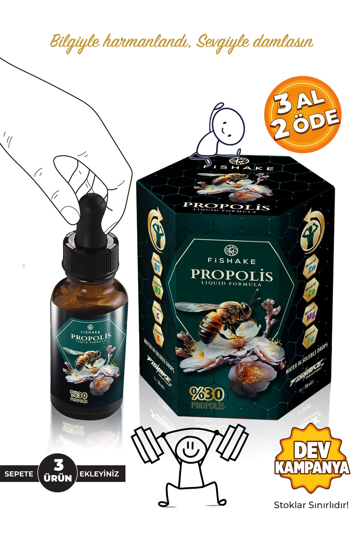 Propolis Suda Çözünebilir Özel Formül Damla 30 ml