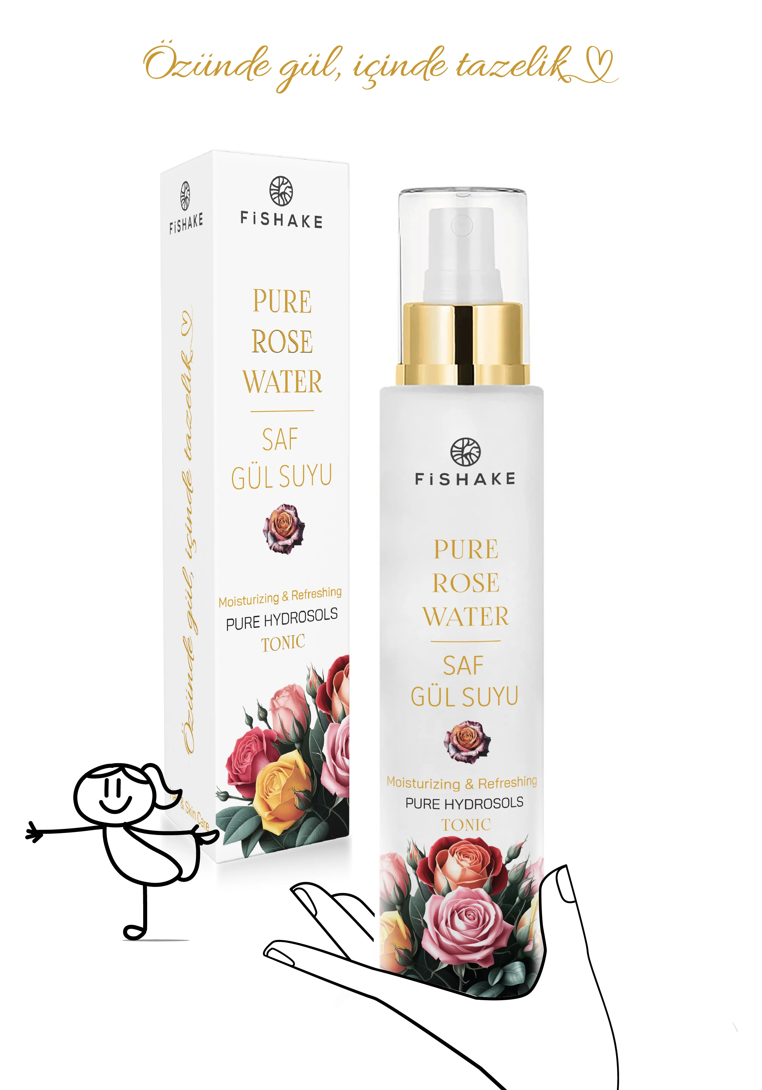 Gül Mayası %100 Saf ve Doğal Gül Suyu Gözenek Sıkılaştırıcı Aydınlatıcı ve Arındırıcı Tonik 100 Ml