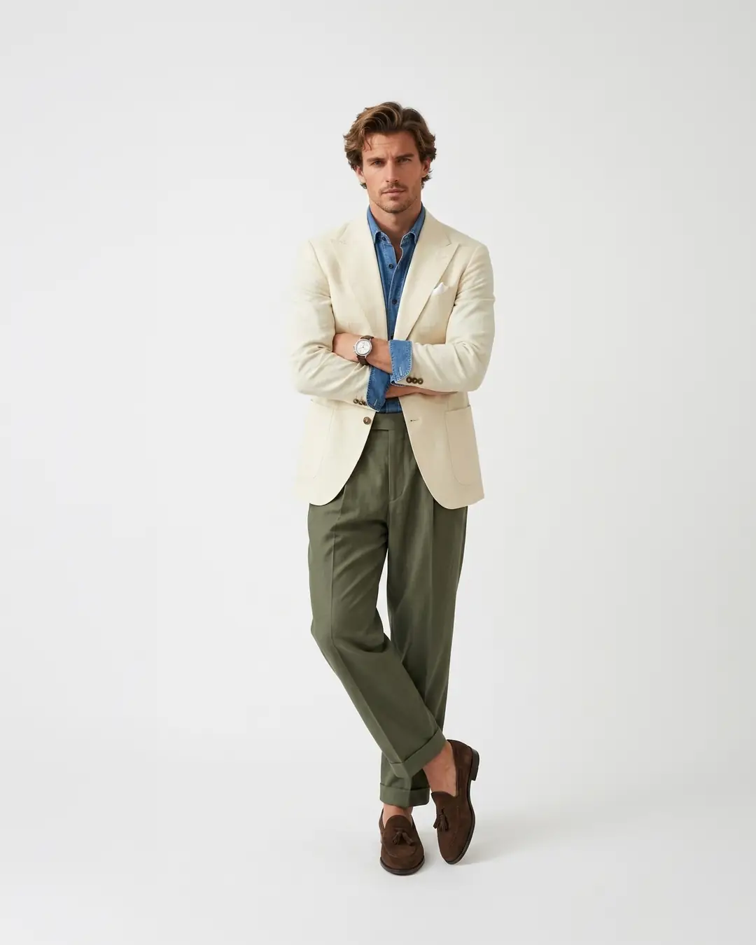 Ermenegildo Zegna Ecru Linen Jacket