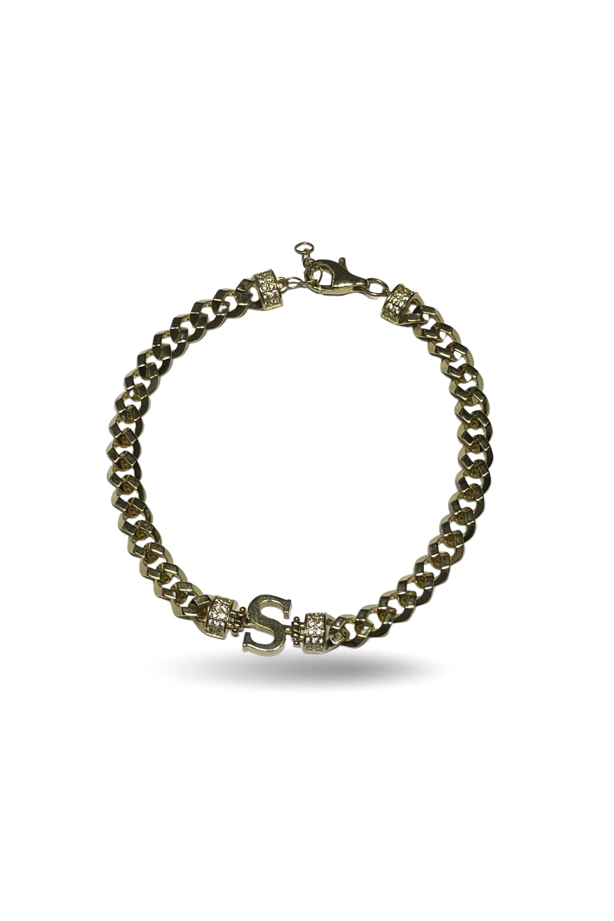 Gurmet ortasi harf bileklik 20 cm uzunluk 0.6 cm kalınlık