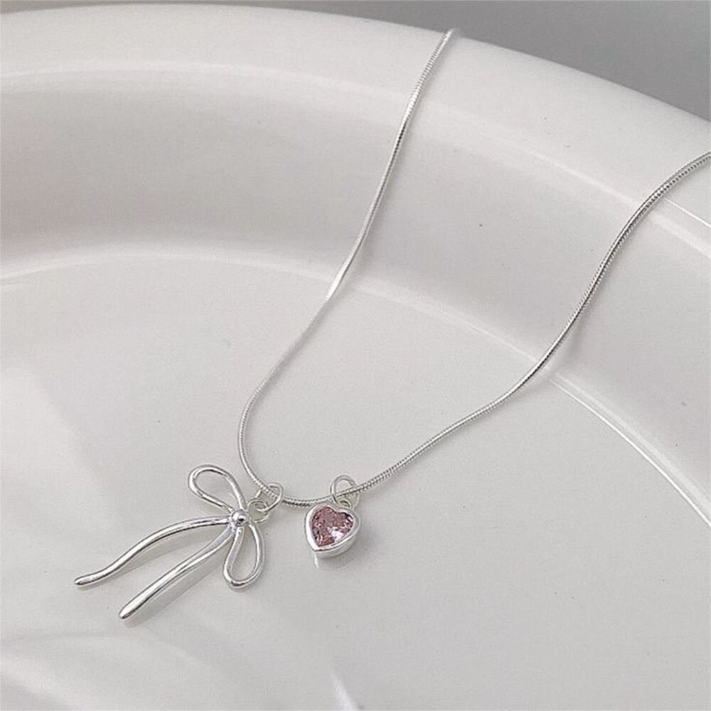 925s | Ribbon Heart Kolye