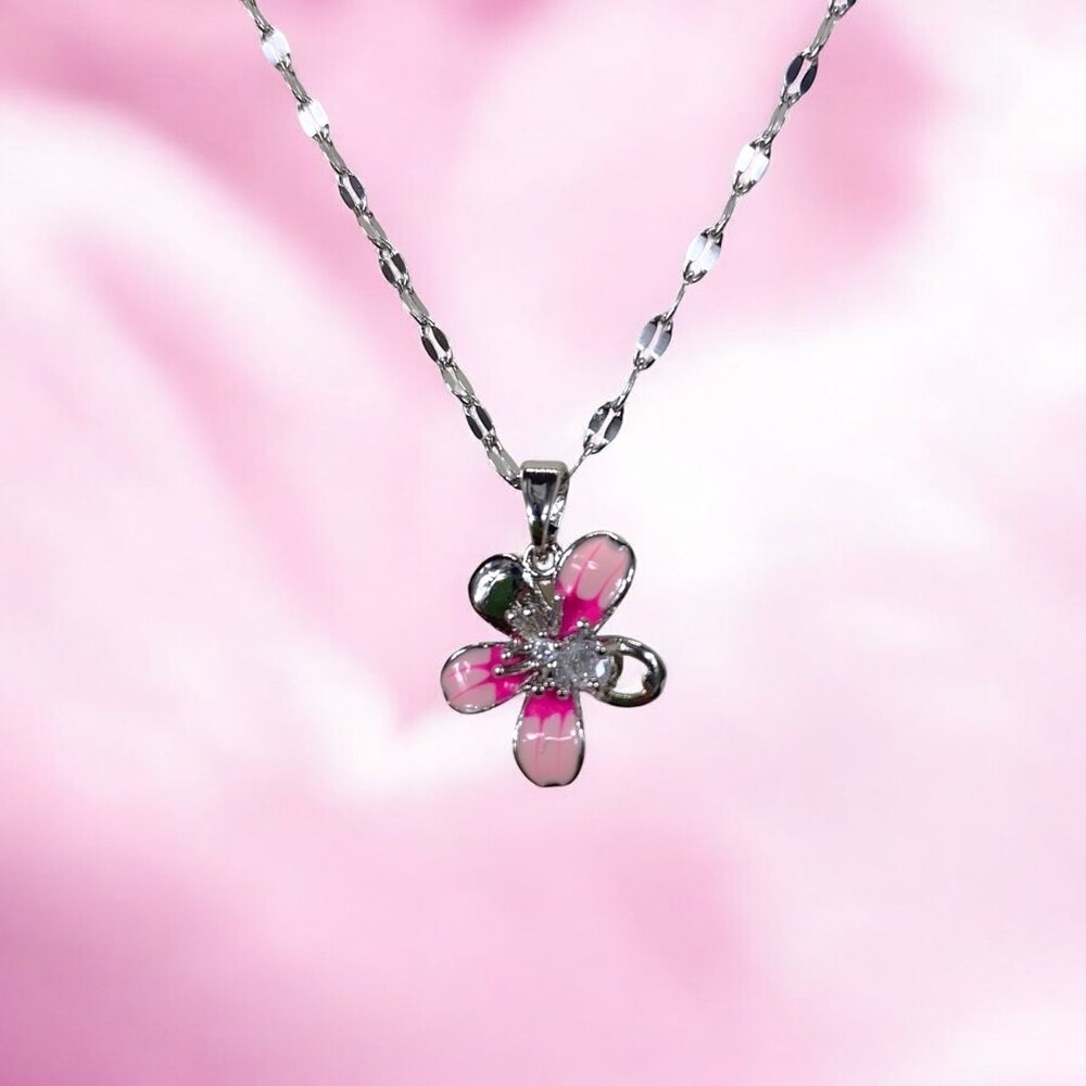 Çelik | Hibiscus Kolye