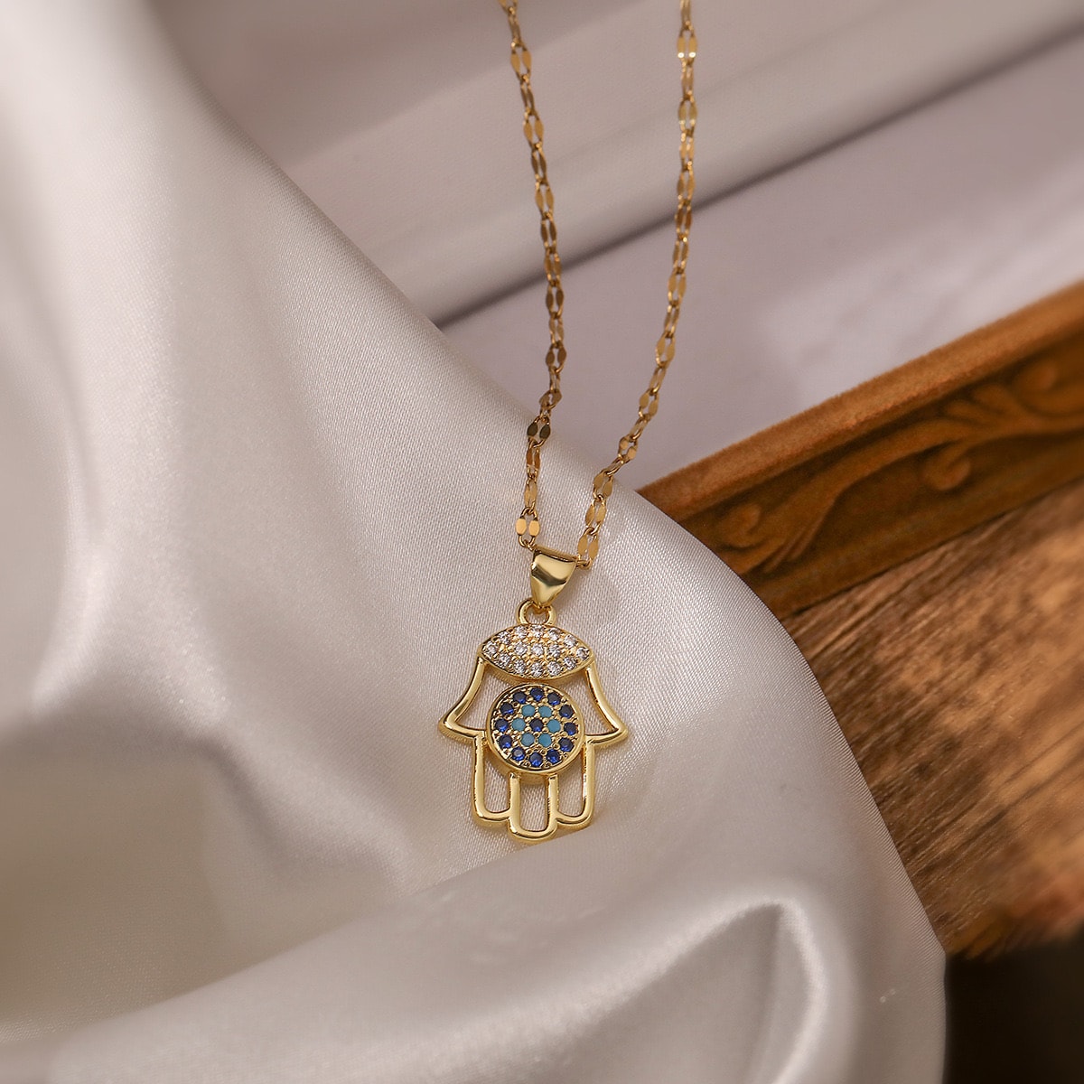 Çelik | Hamsa Kolye