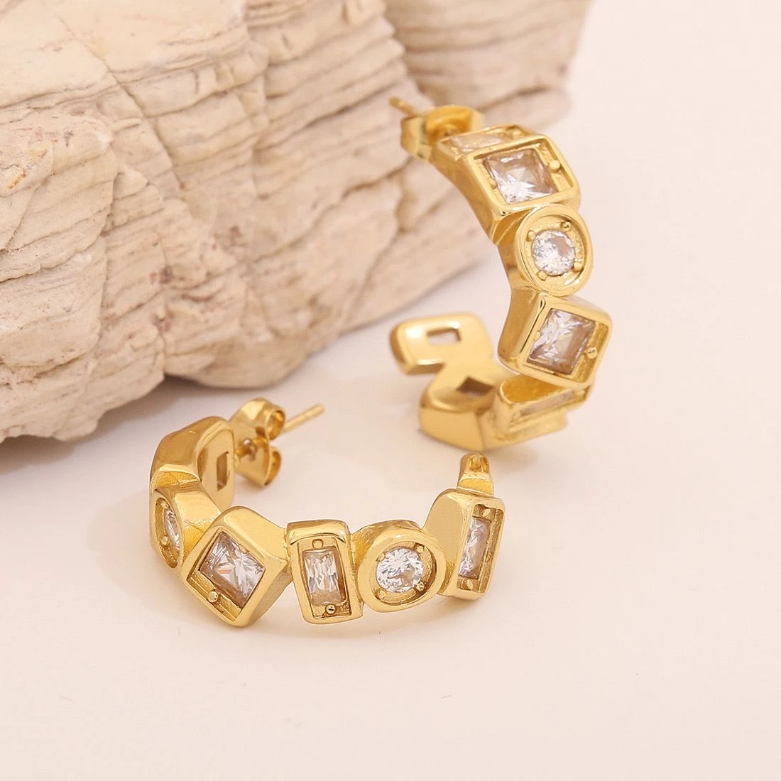 Çelik | Gold Zarif Küpe