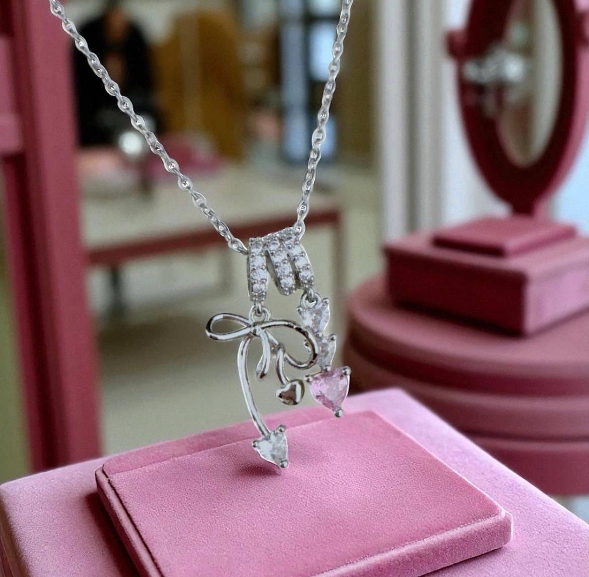 Çelik | Ribbon Charm Kolye