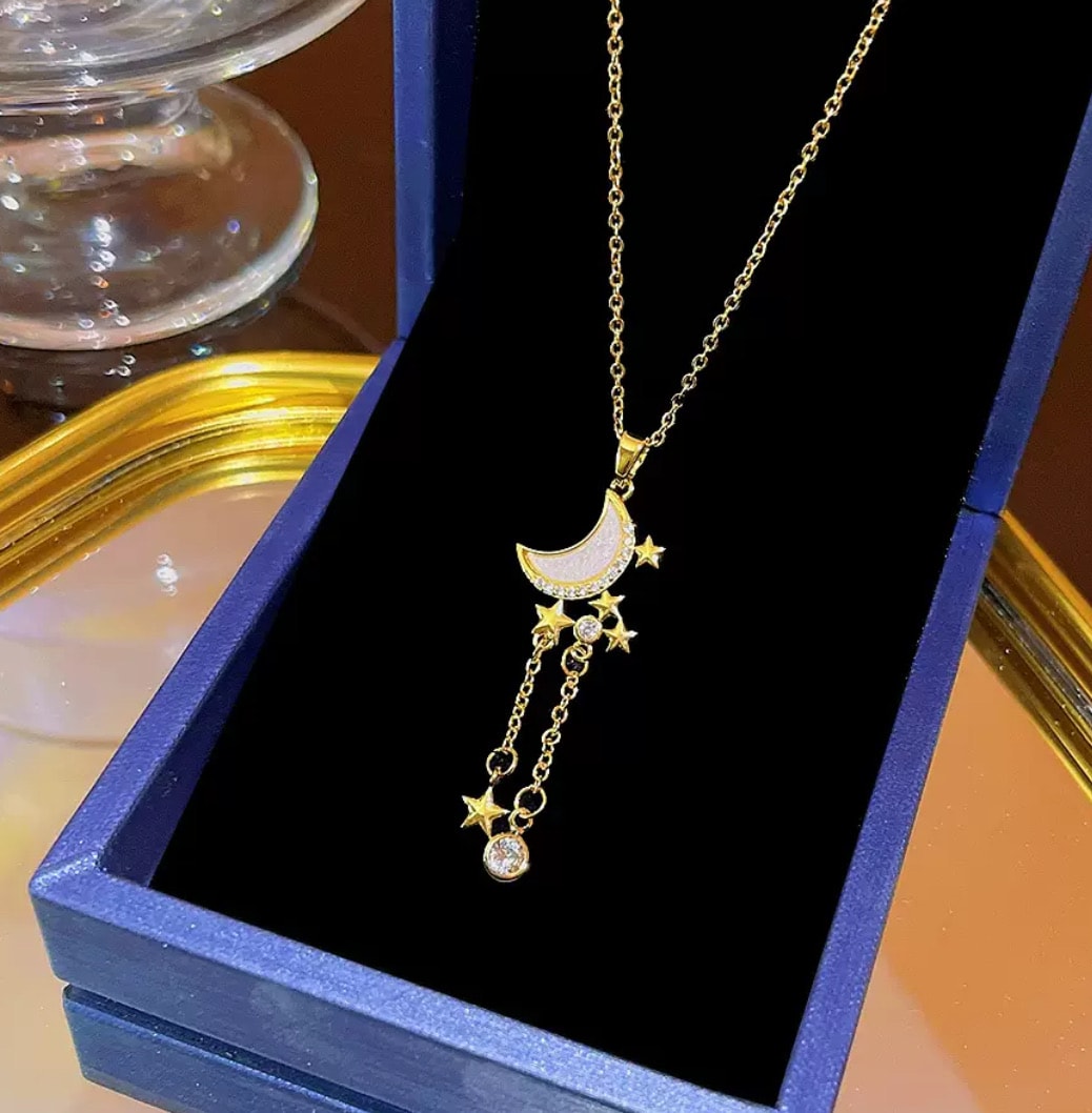 Çelik | Moon Y Kolye