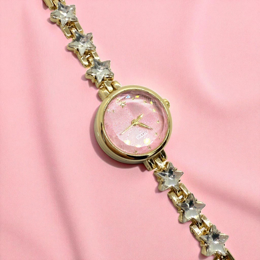 Gold-Pink Stargirl Saat