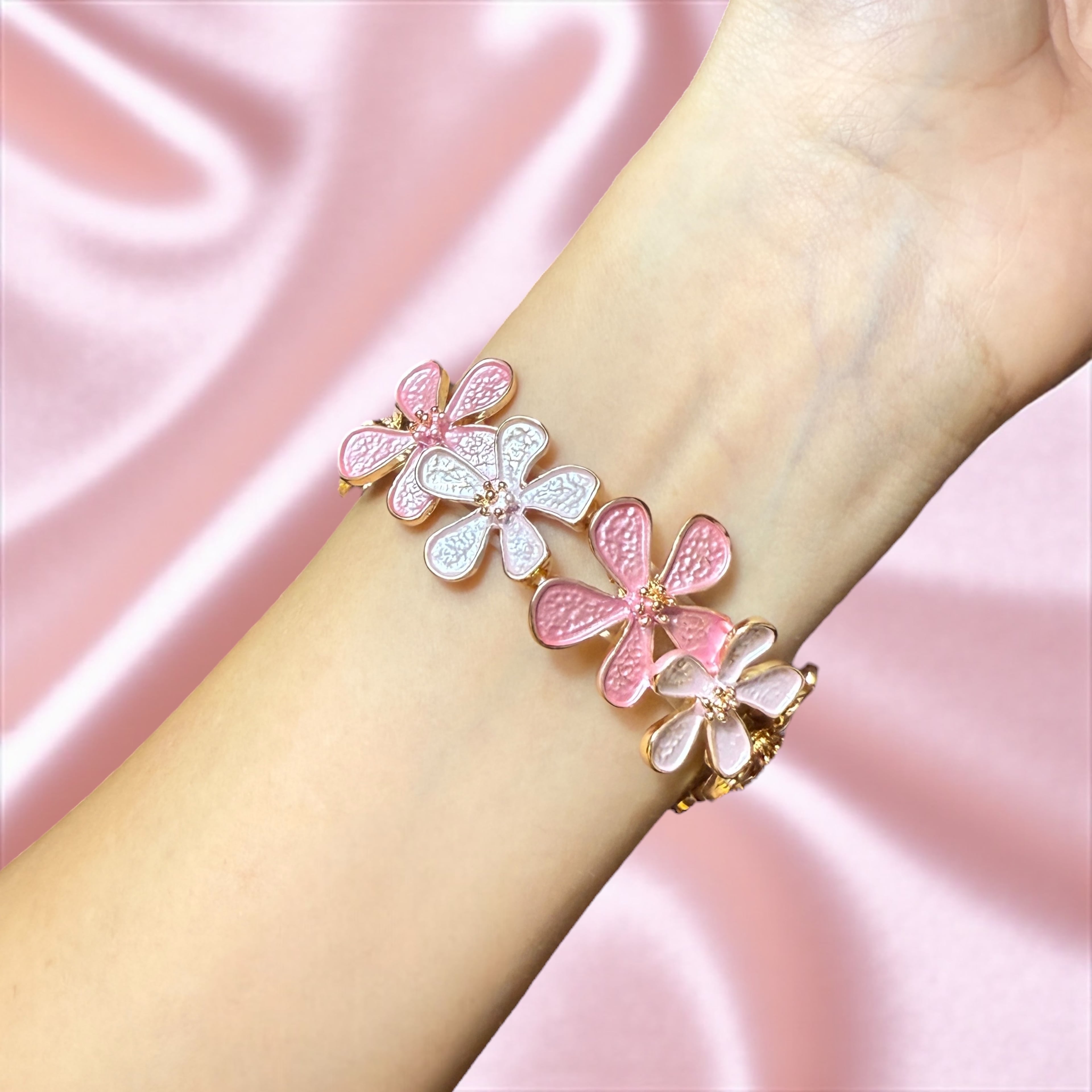 Pink Blossom Esnek Bileklik