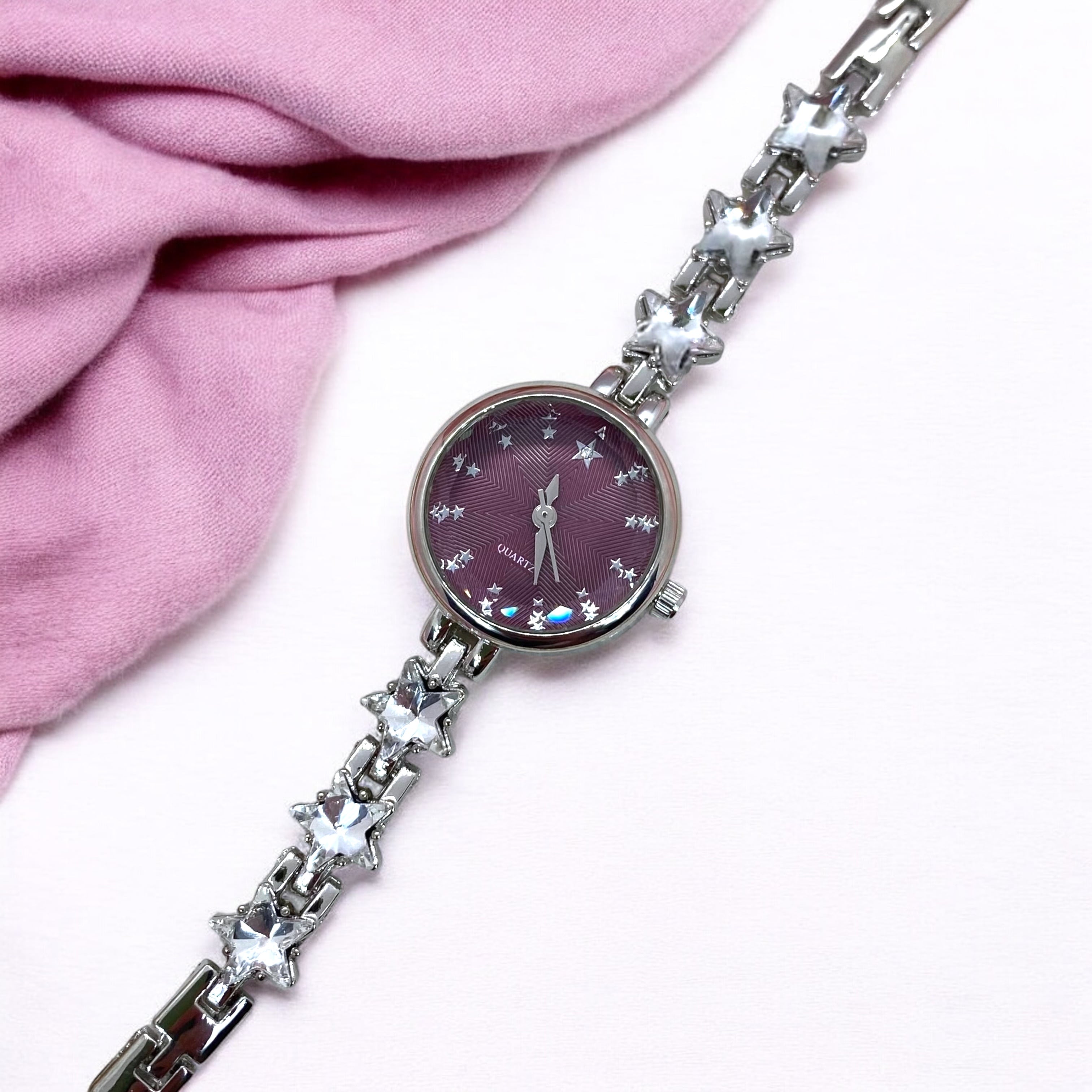 Silver-Bordo Stargirl Saat