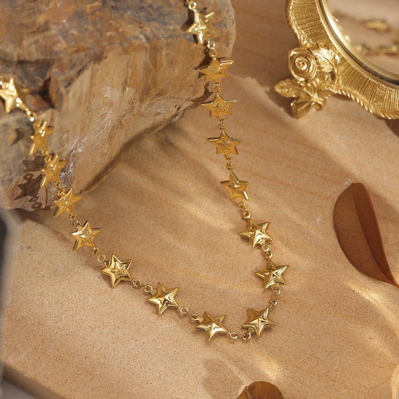 Çelik | Gold Star Kolye