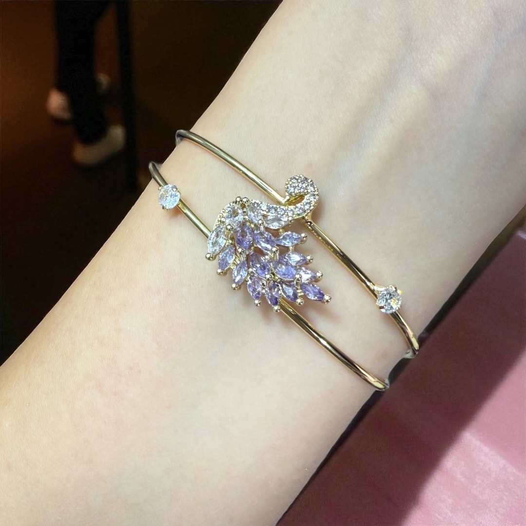 Lilac Swan Kelepçe Bileklik