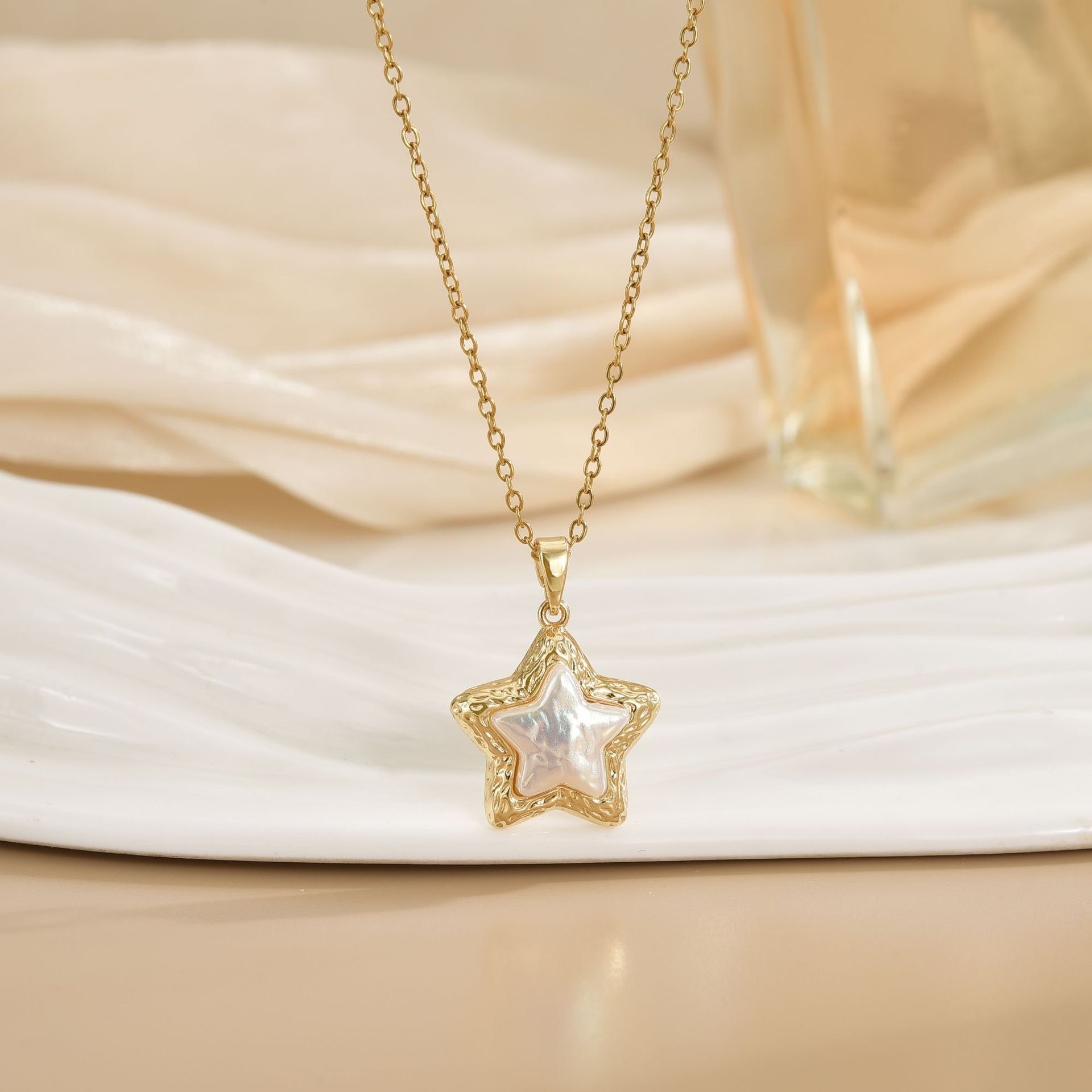 Çelik | Pearl Star Kolye