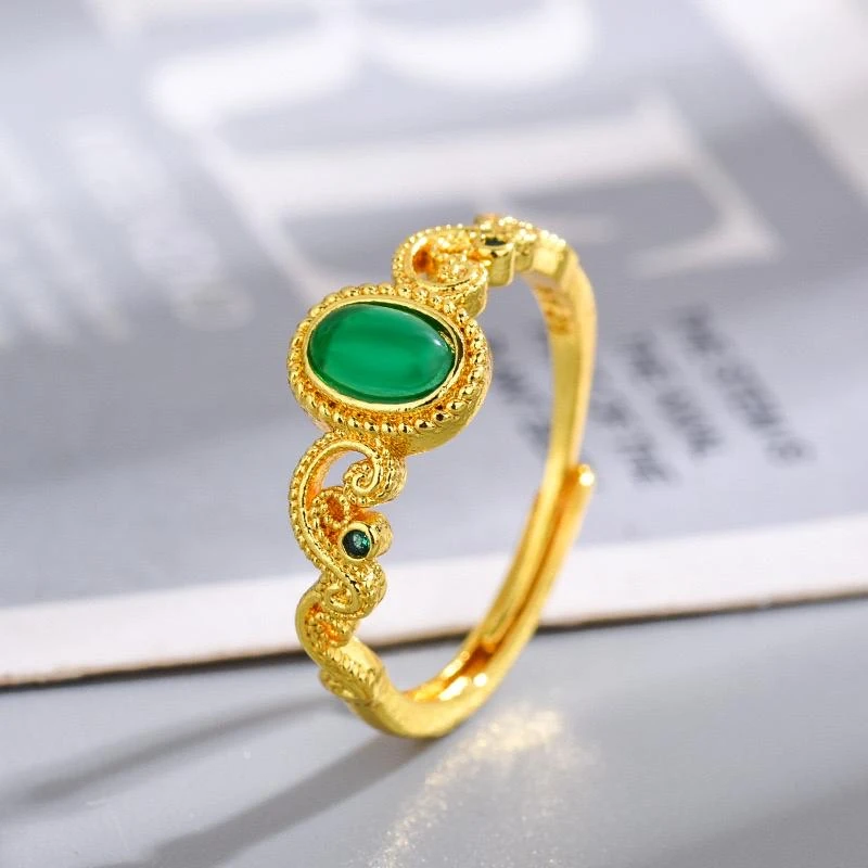 Yeşil Taşlı Yüzük