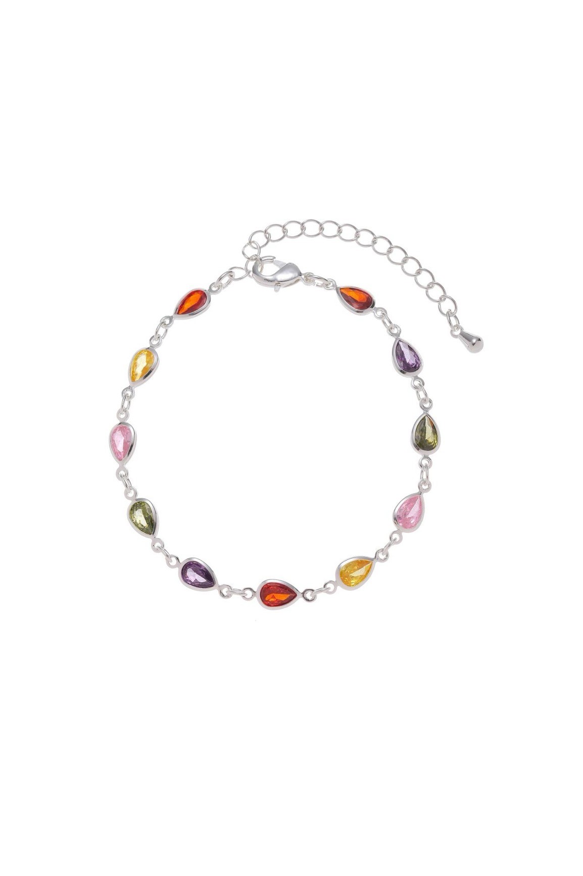 Silver Oval Taşlı Bileklik