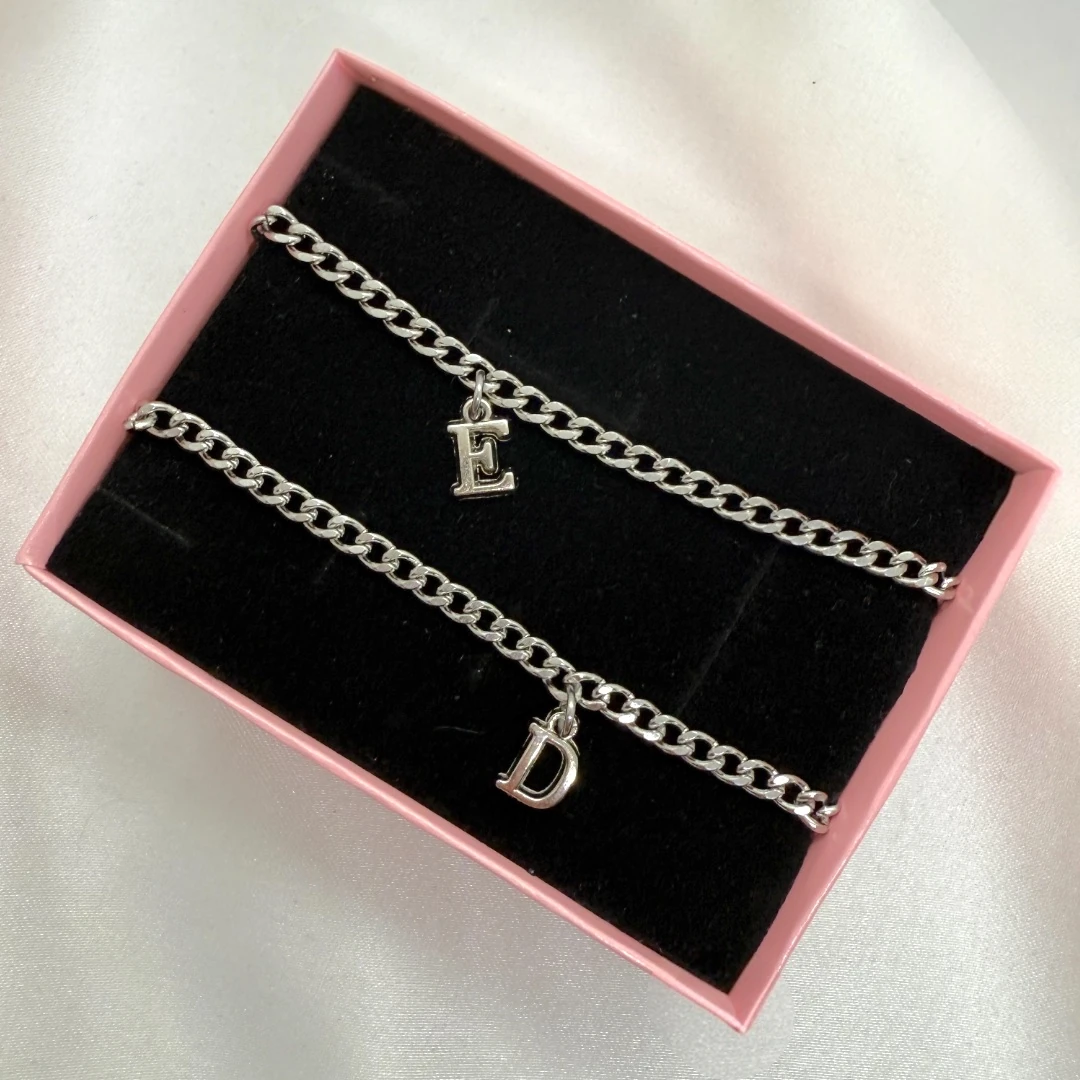 Çelik | Harf Bileklik (2 adet) 