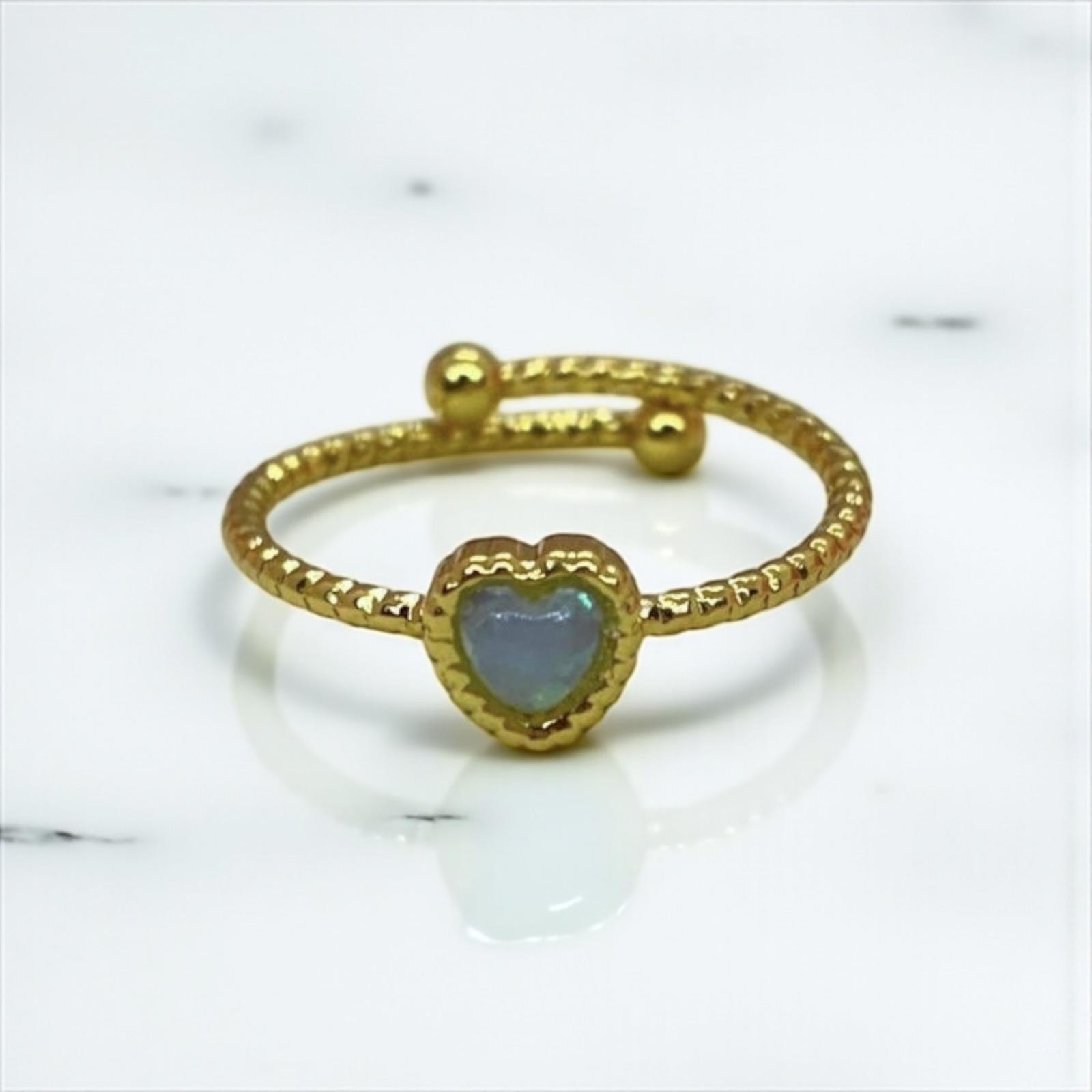 Blue Heart Yüzük