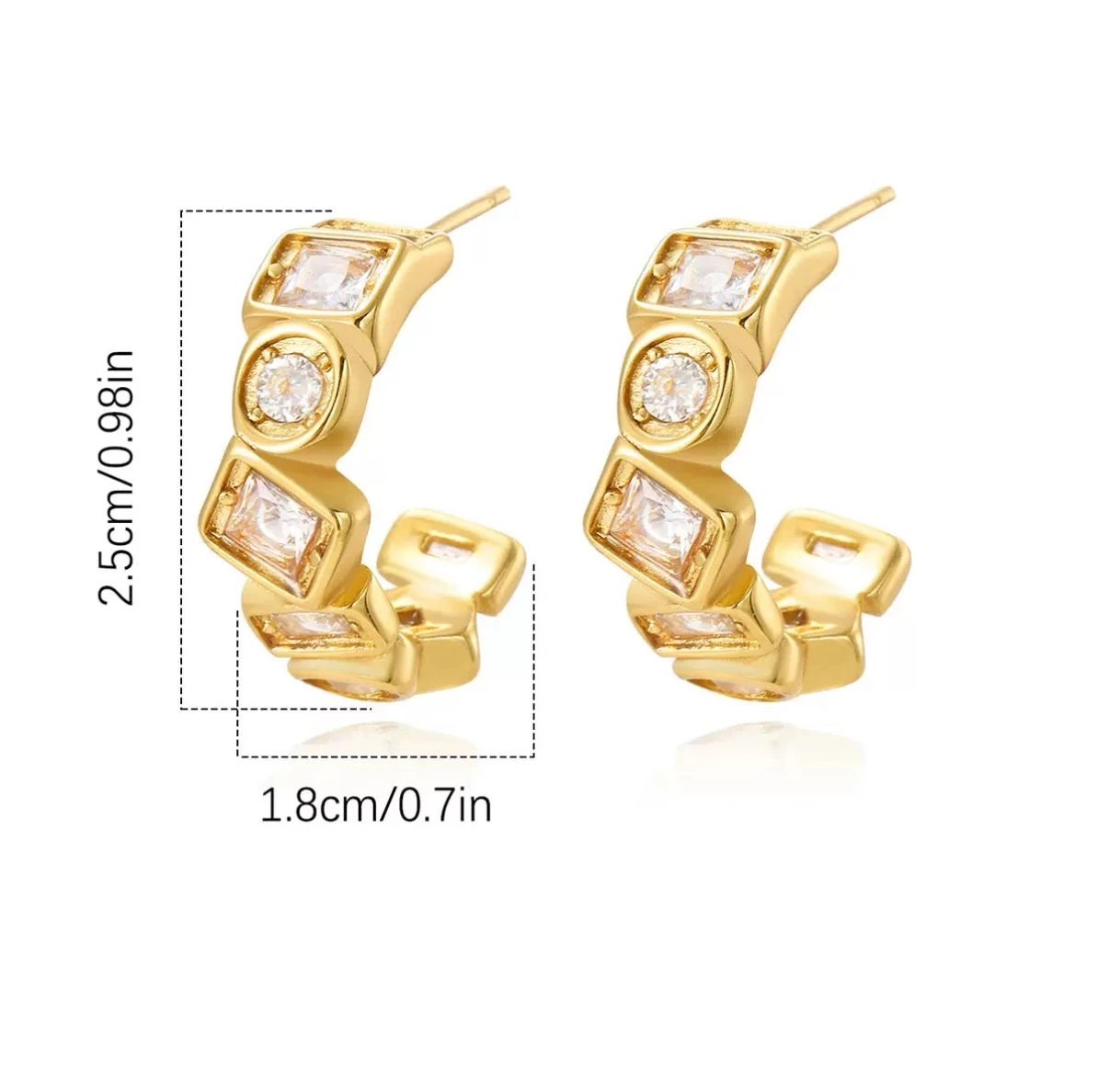 Çelik | Gold Zarif Küpe