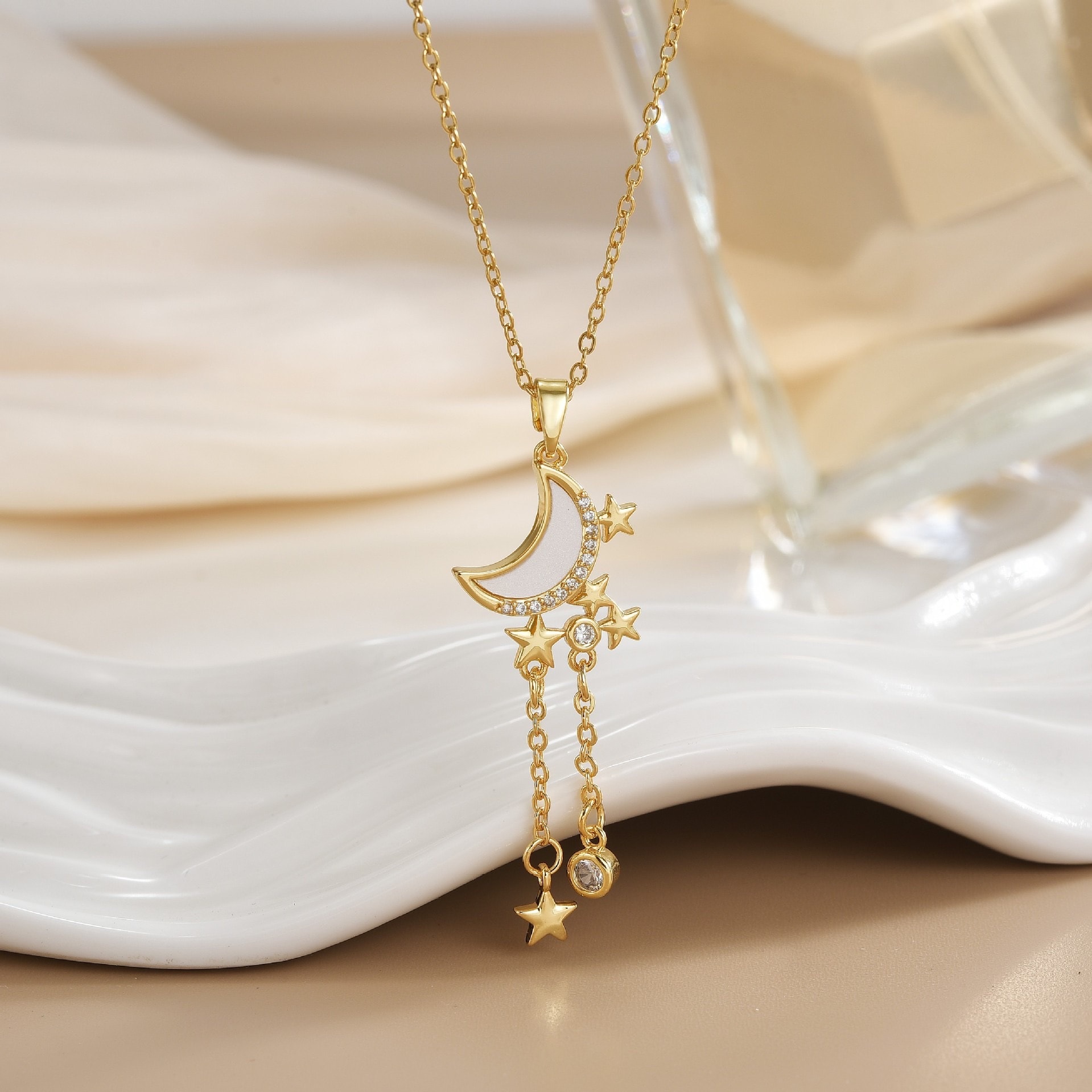 Çelik | Moon Y Kolye