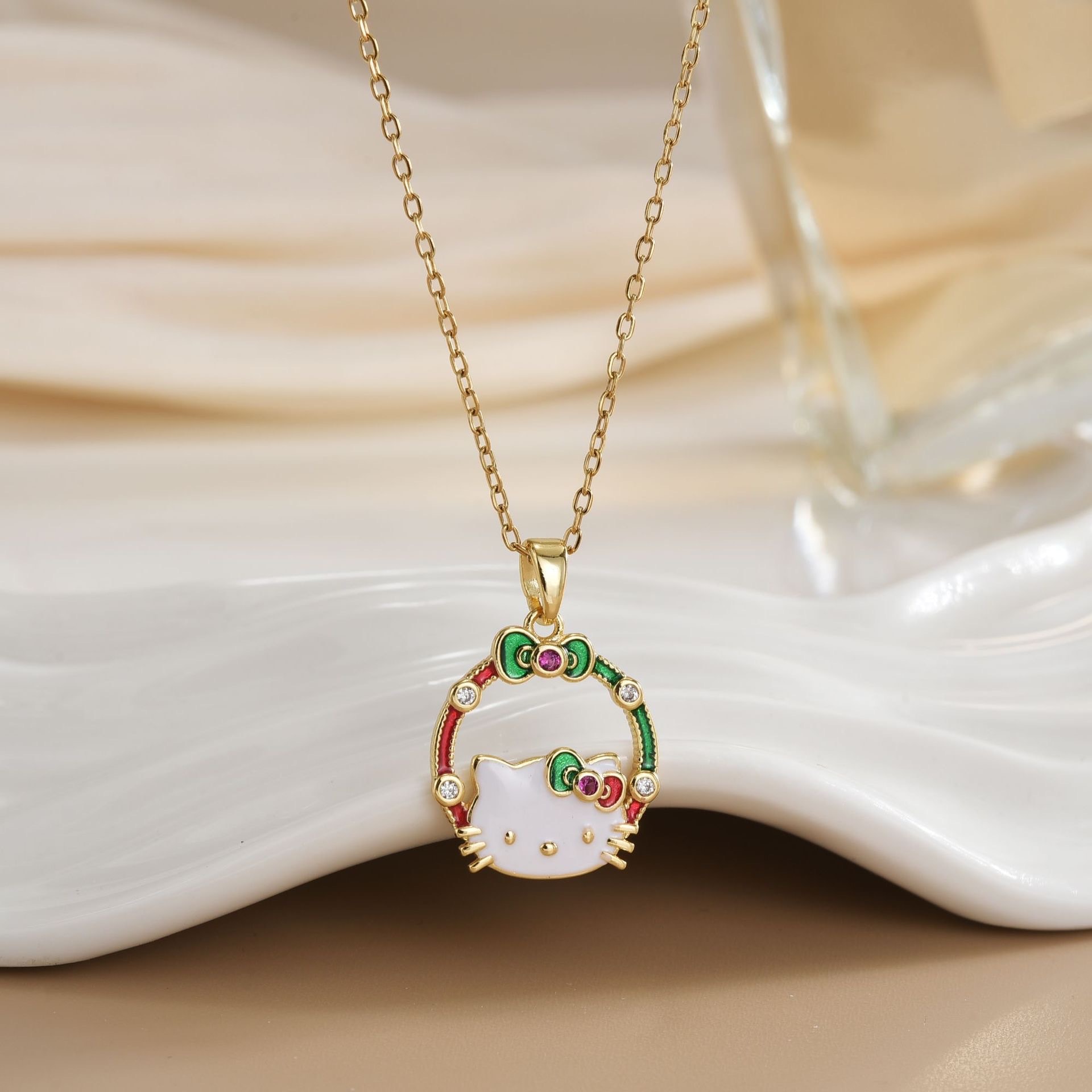 Çelik | Hello Kitty Yılbaşı Kolye