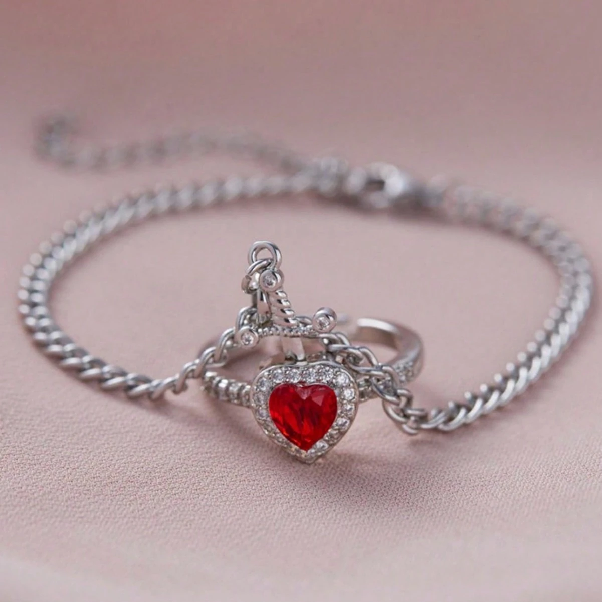 Pamuk Prenses & Avcı Takı Seti (Bileklik-Yüzük)