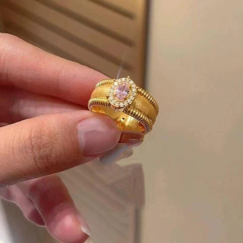 Pembe Taşlı Yüzük