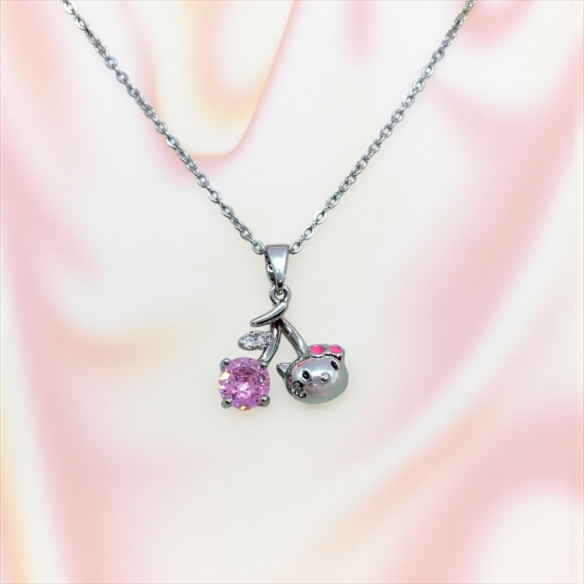 Çelik | Hello Kitty Cherry Kolye