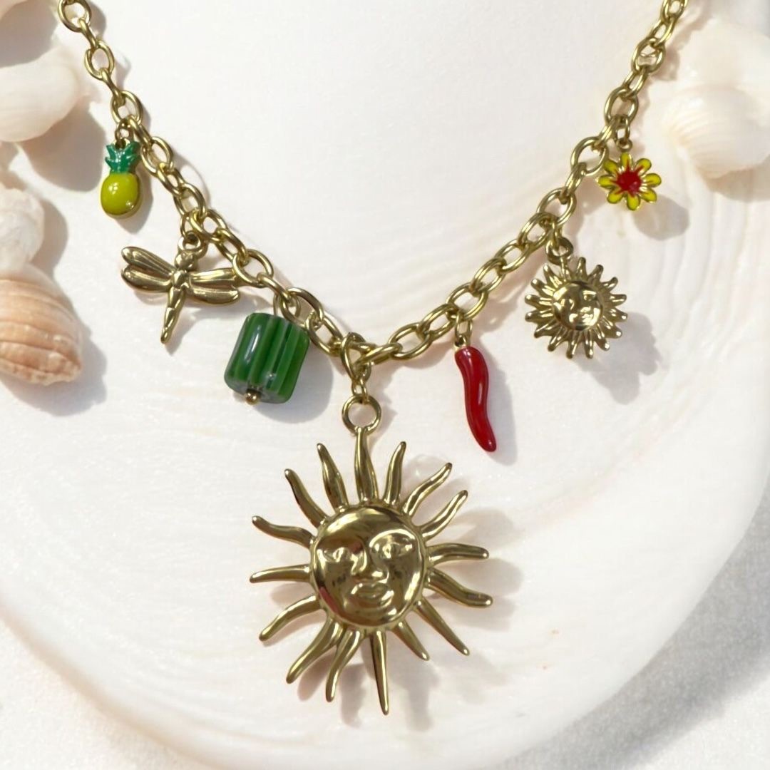 Çelik | Sun Charm Kolye