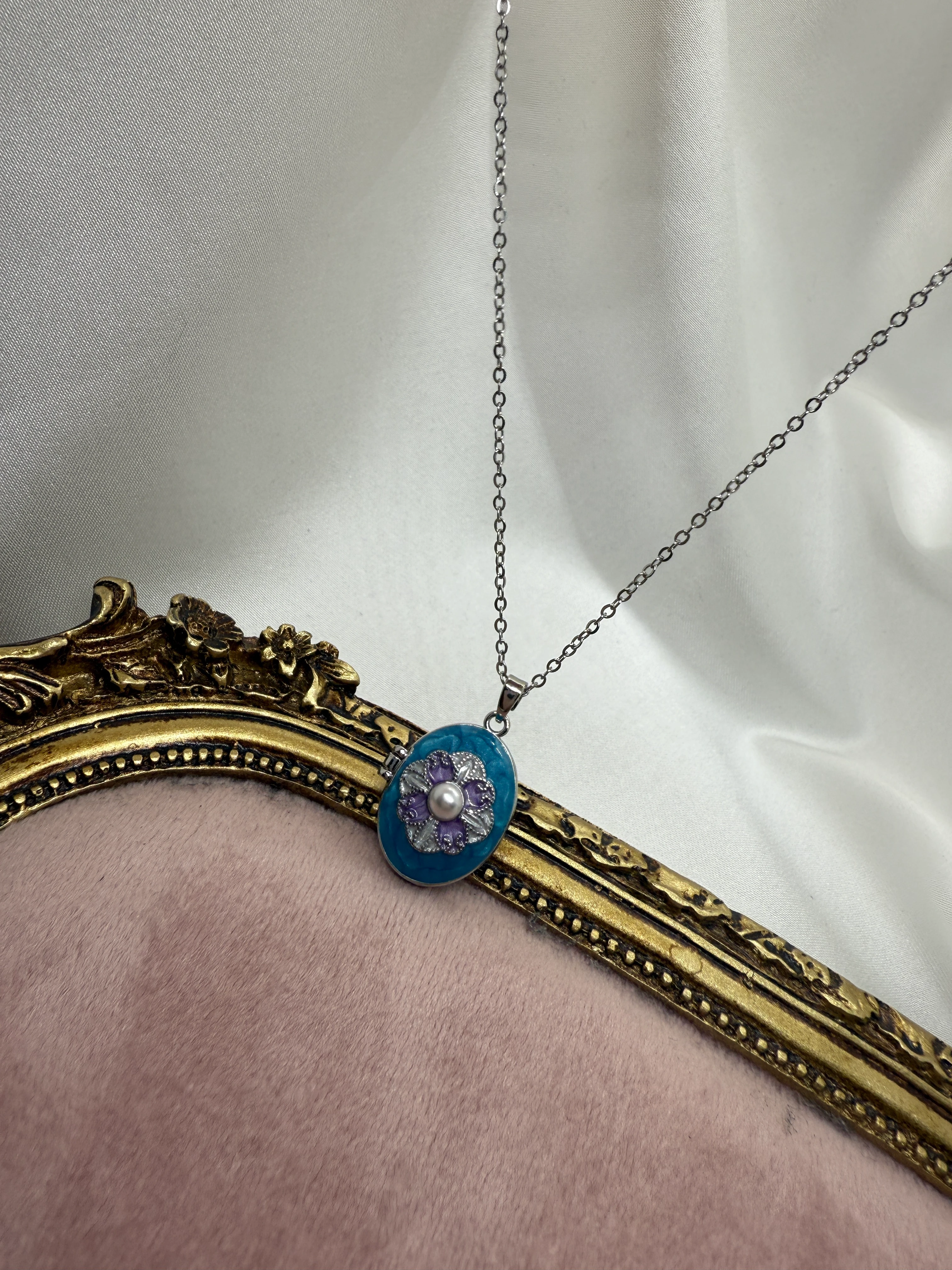 Çelik | Silver Açılır Kapanır Open Locket Kolye