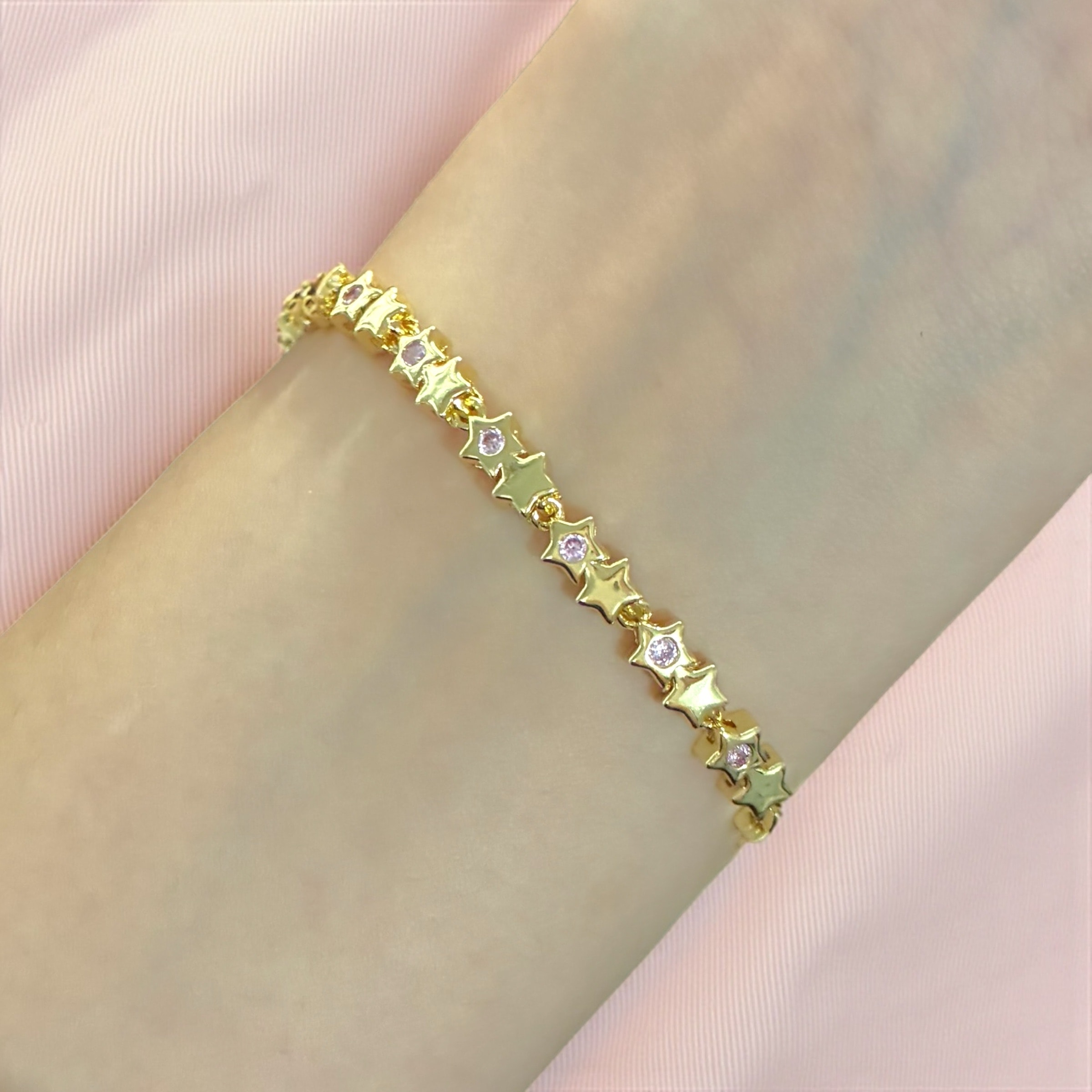 VIP | Pembe Taşlı Celestia Bileklik
