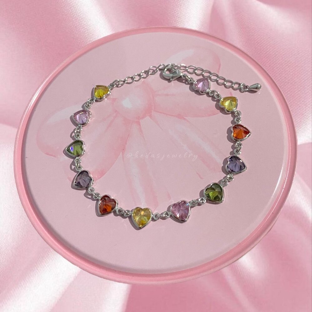Rainbow Heart Bileklik