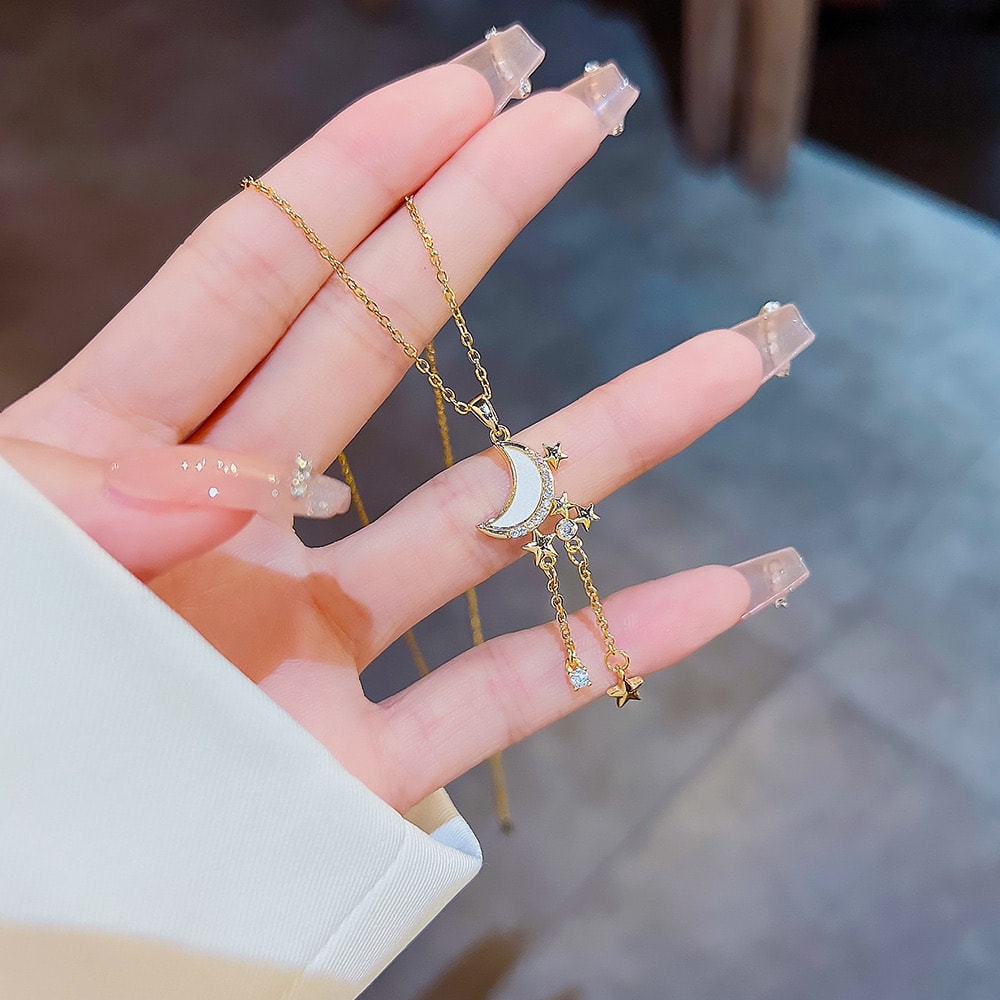 Çelik | Moon Y Kolye