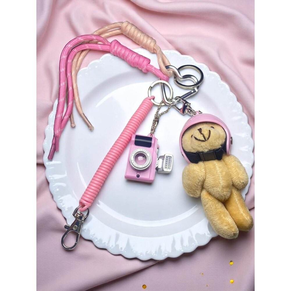 Pink Bear Çanta Charmı