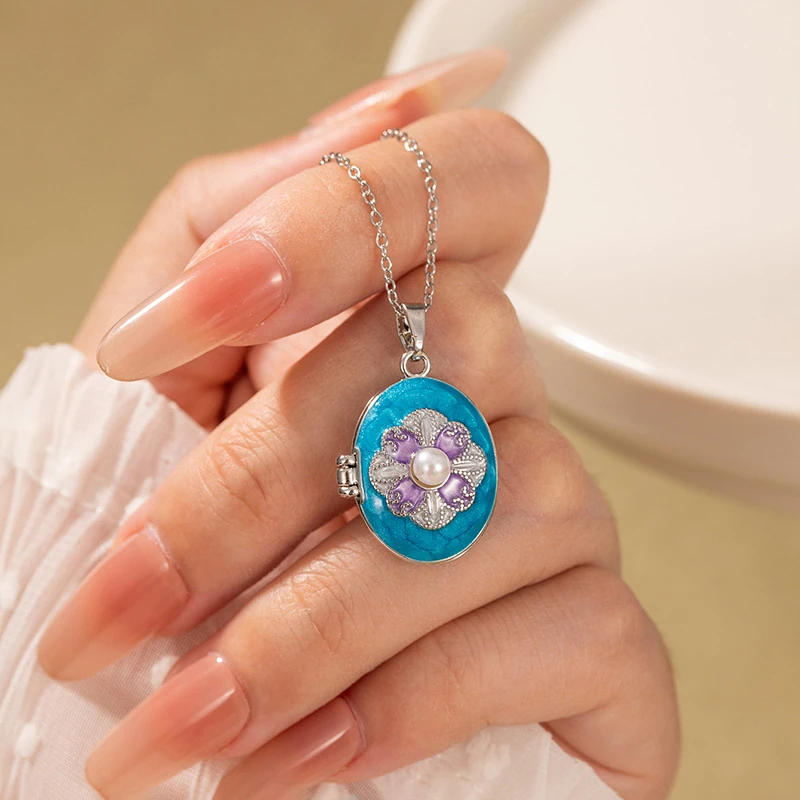 Çelik | Silver Açılır Kapanır Open Locket Kolye