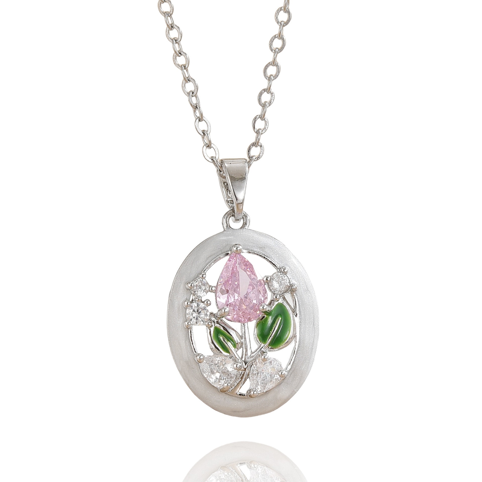 Çelik | Pink Tulip Kolye