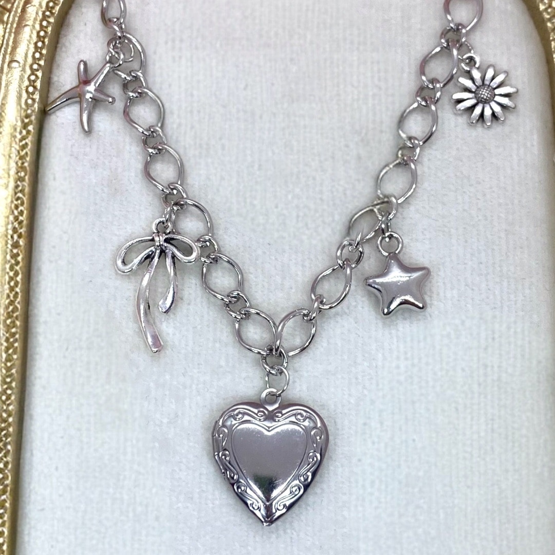 Open Locket Charmlı Kolye