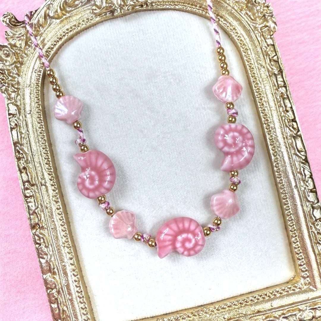 Çelik | Pinky Shell Charmlı Kolye