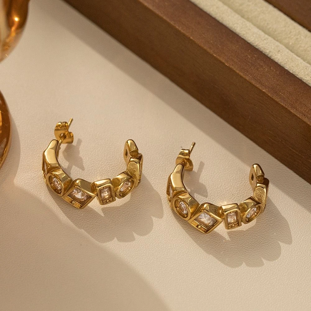 Çelik | Gold Zarif Küpe