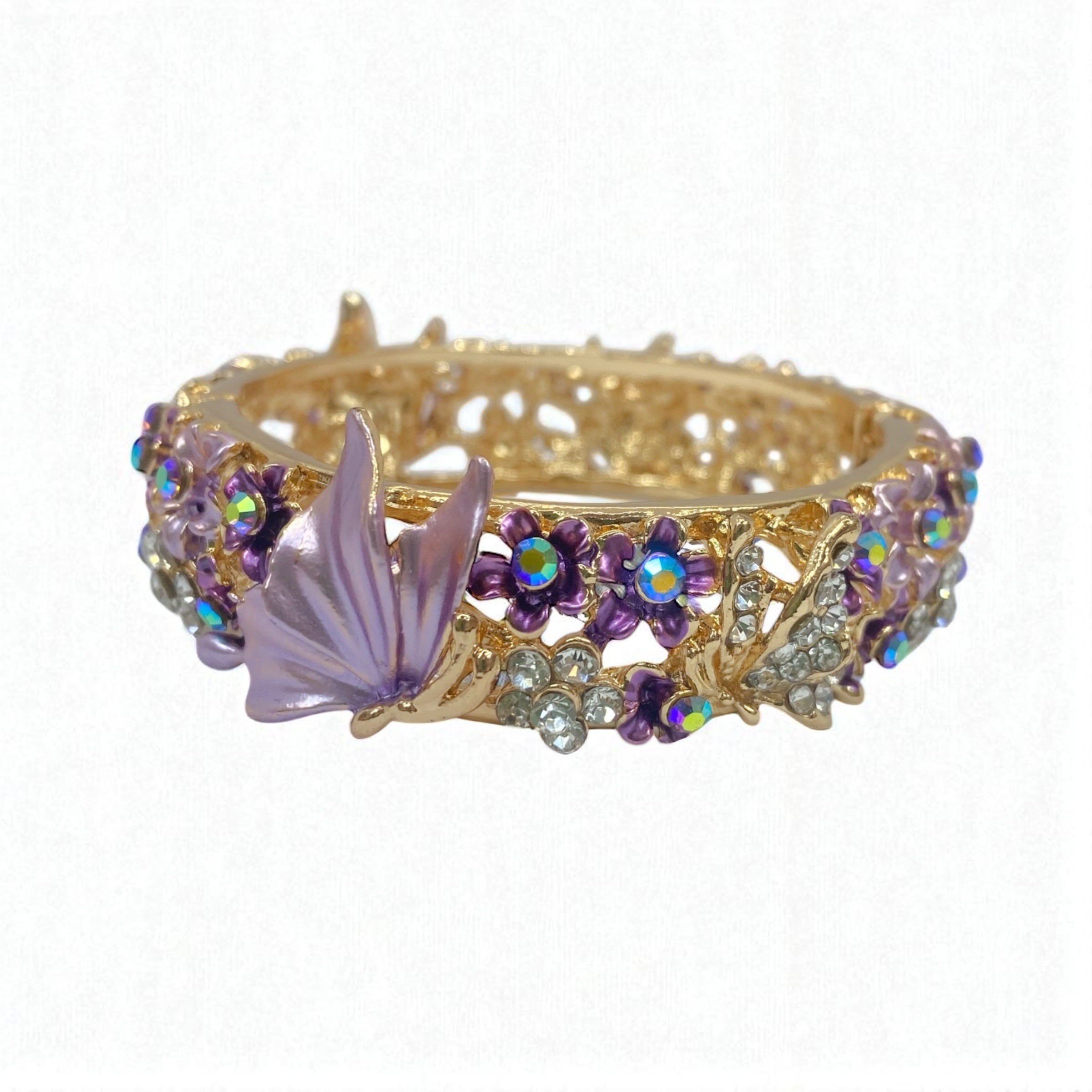 Mor Butterfly Saten Bilezik