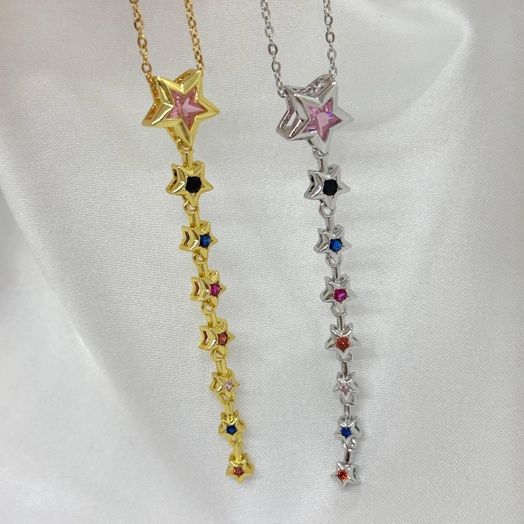 Çelik | Rainbow Star Y Kolye