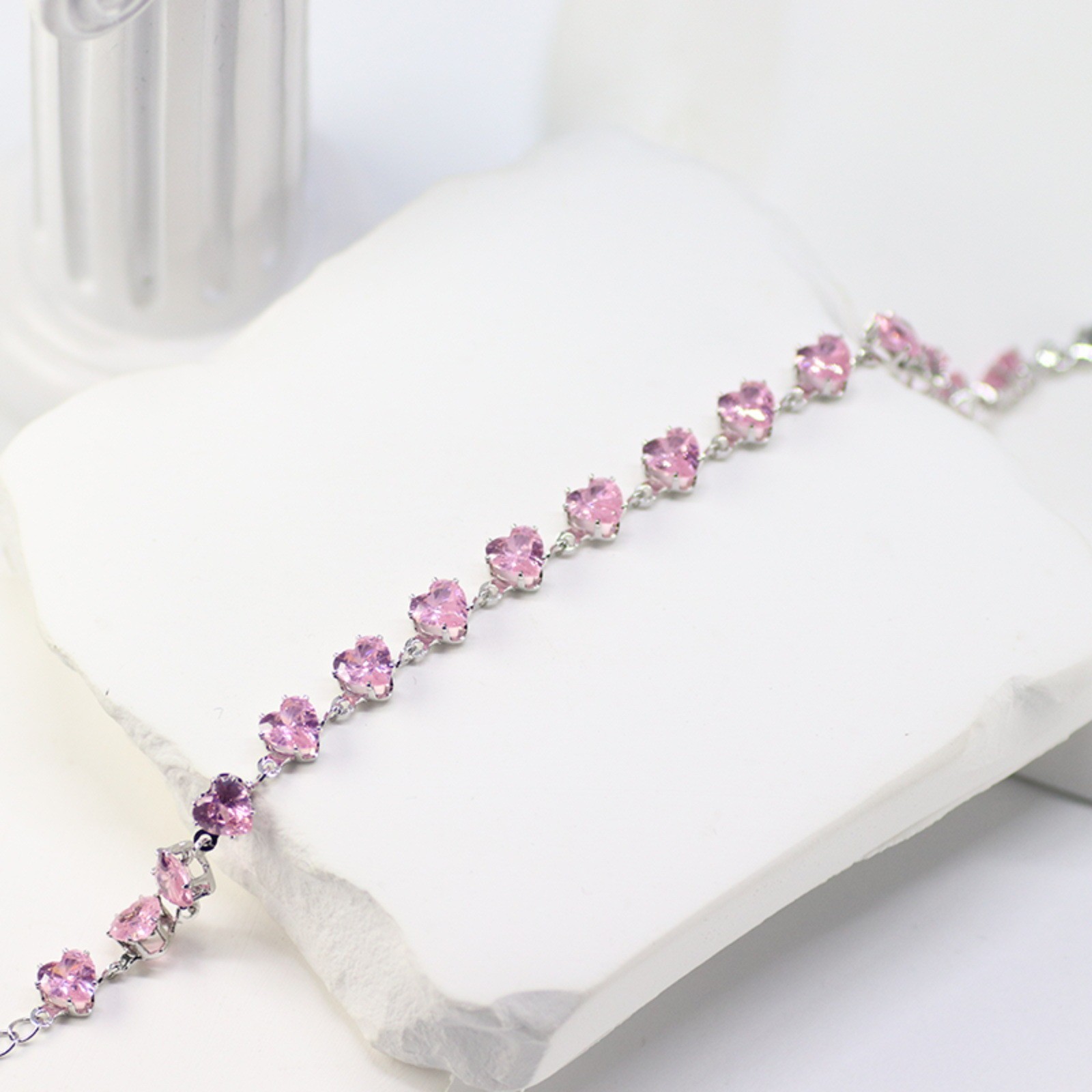 Pink Heart Bileklik