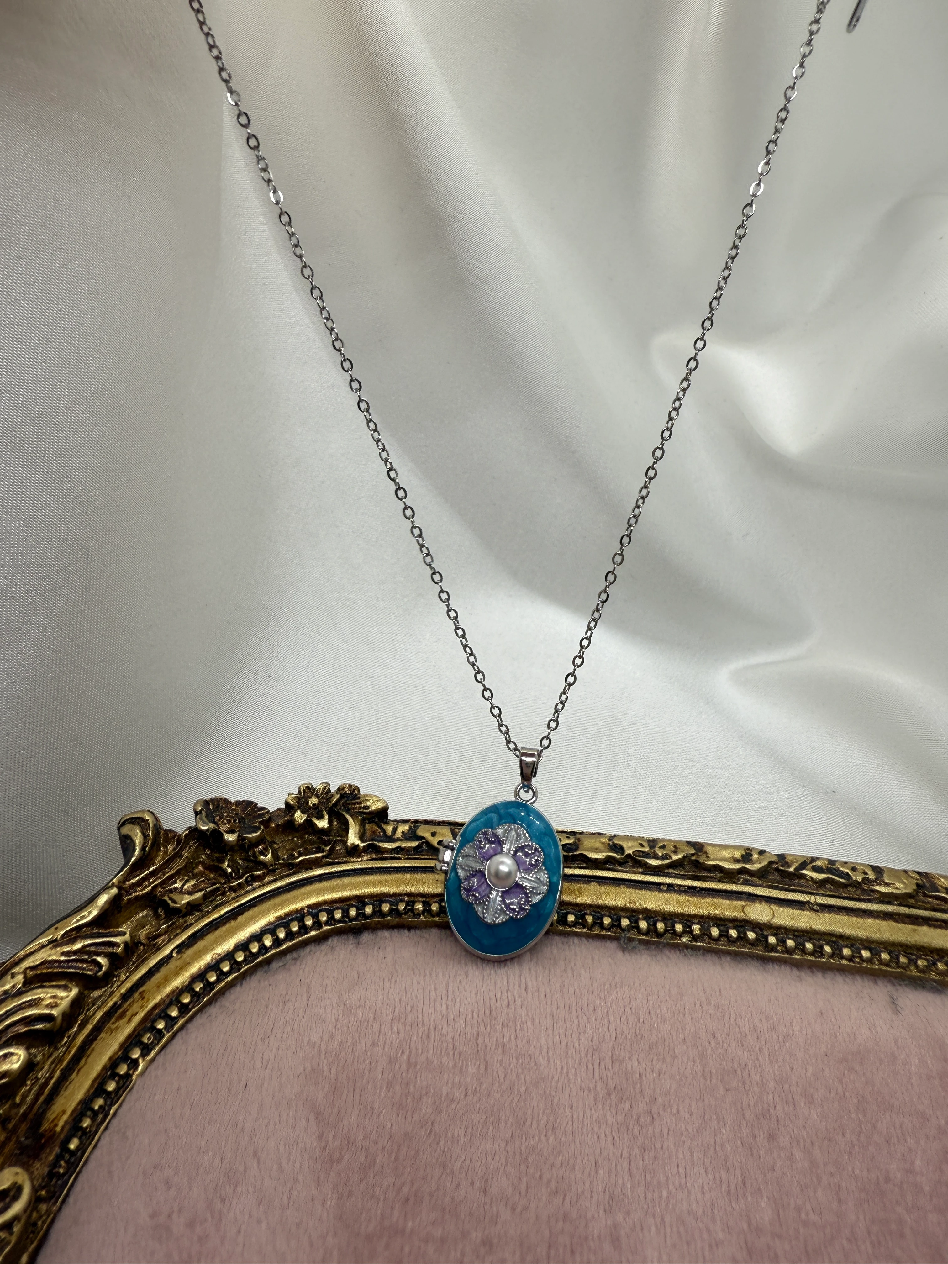 Çelik | Silver Açılır Kapanır Open Locket Kolye