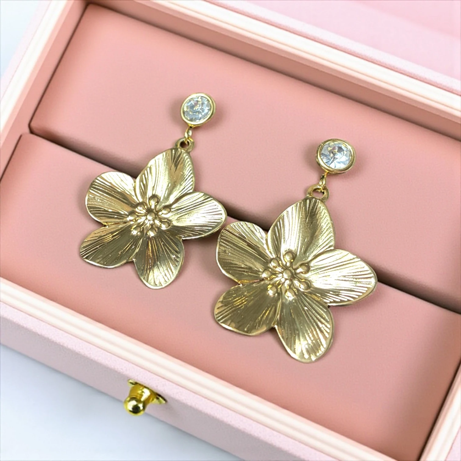 Çelik | Hibiscus Küpe