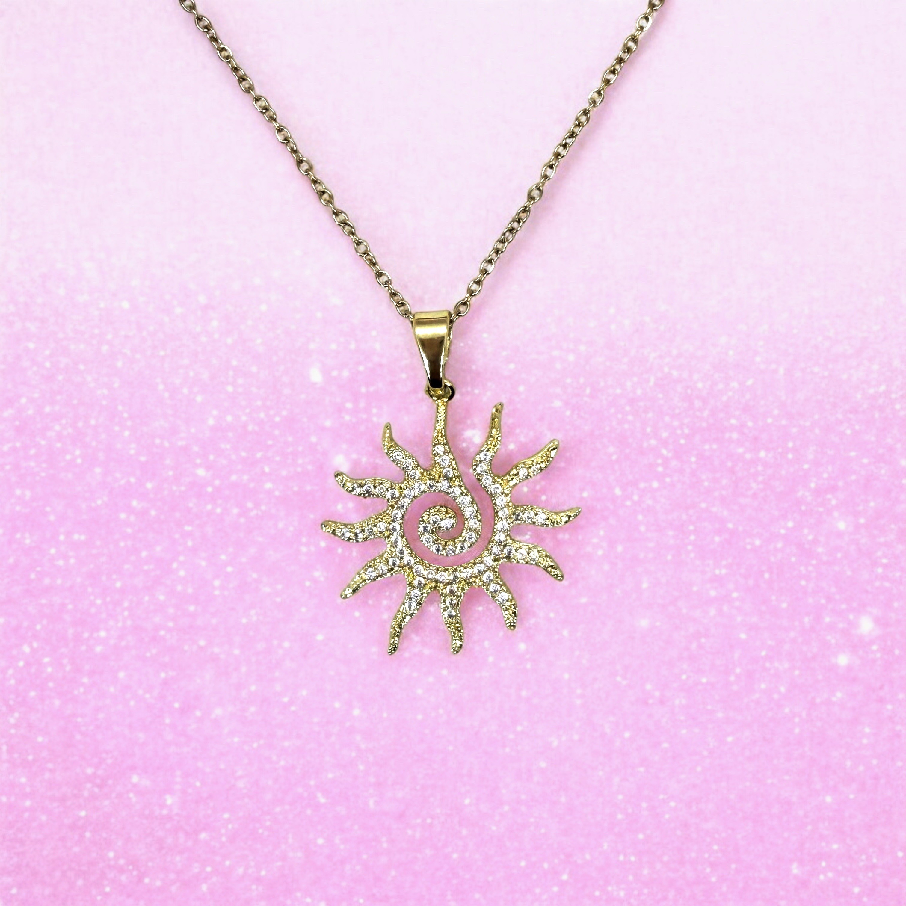 Çelik | Maxi Sun Spiral Kolye