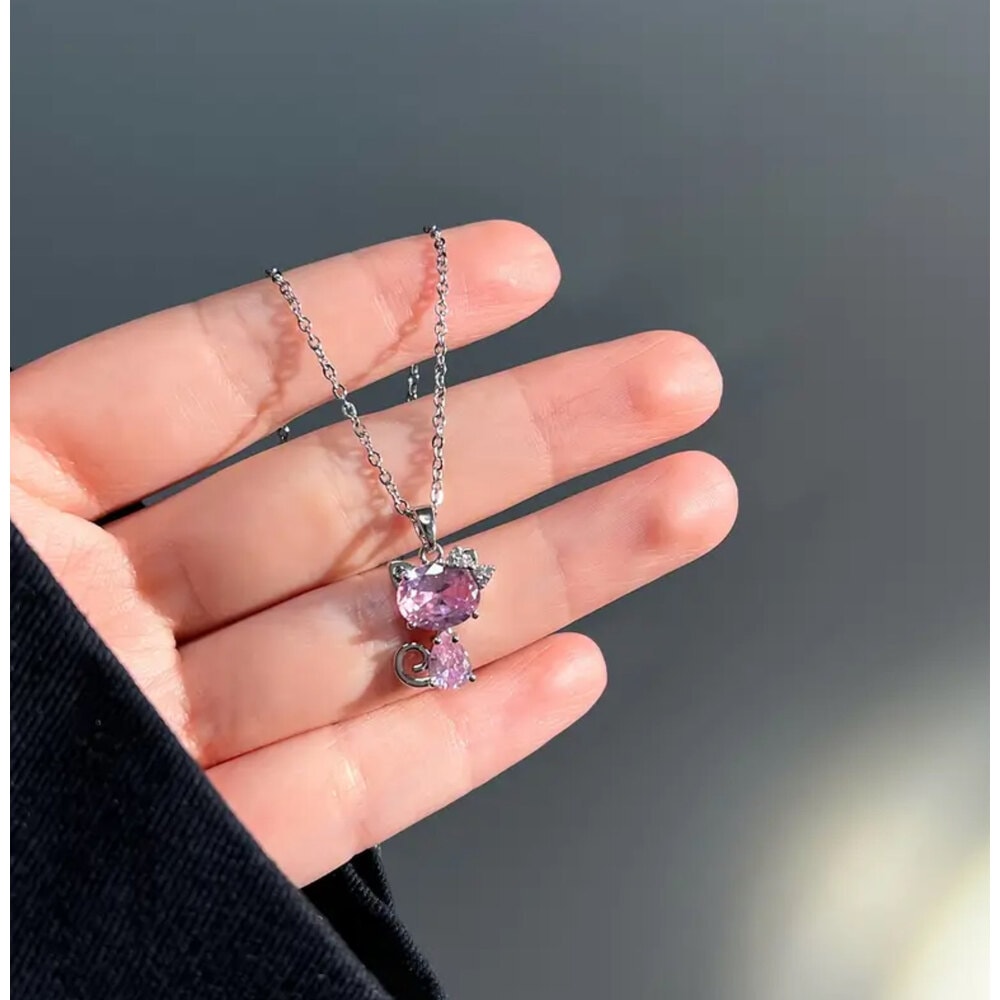 Çelik | Pink Kitty Kolye