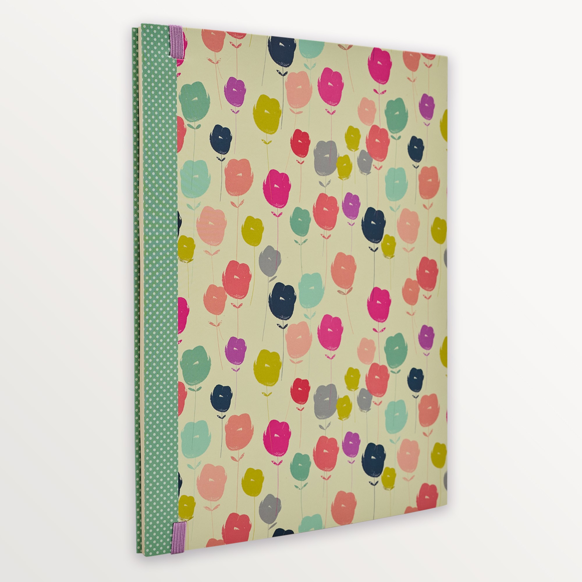 Episode Kulaklı Kapak Modern Floral XL 72 Yp. Defter - Pastel Stems