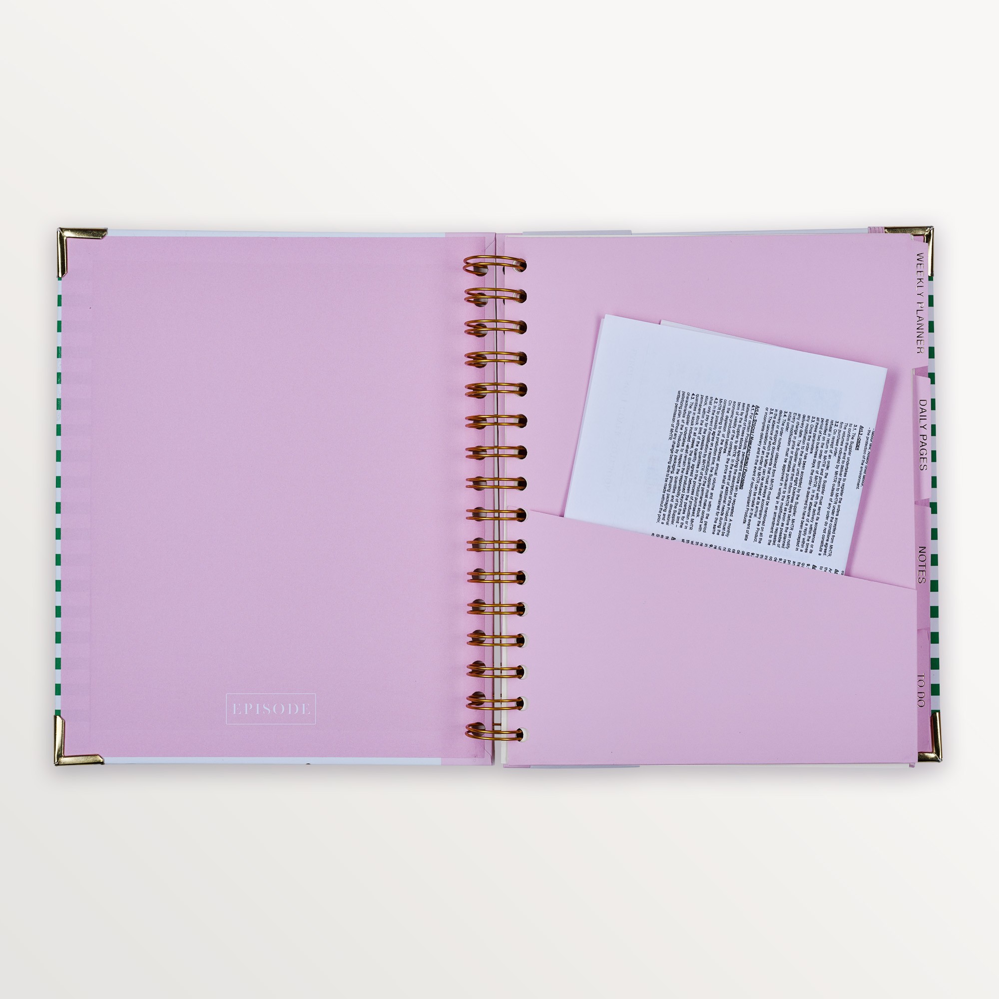 Episode Spiralli Planlayıcı Stripe B5 120 Yp. Defter - Spectrum Bold