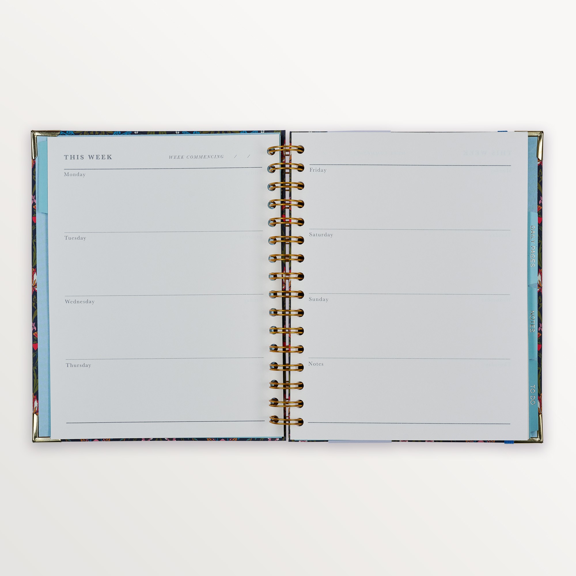 Episode Spiralli Planlayıcı Classic Floral B5 120 Yp. Defter - Morris Textile