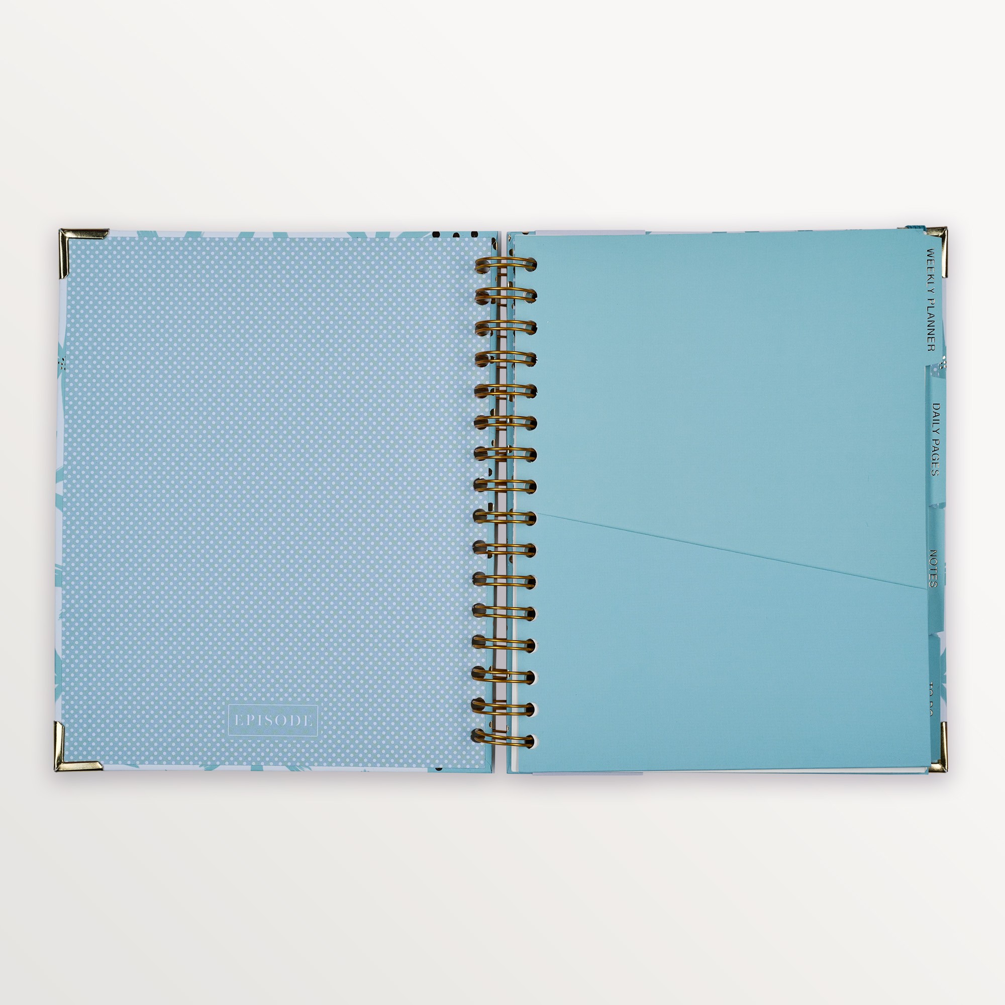 Episode Spiralli Planlayıcı Modern Floral B5 120 Yp. Defter - Blue Agapanthus