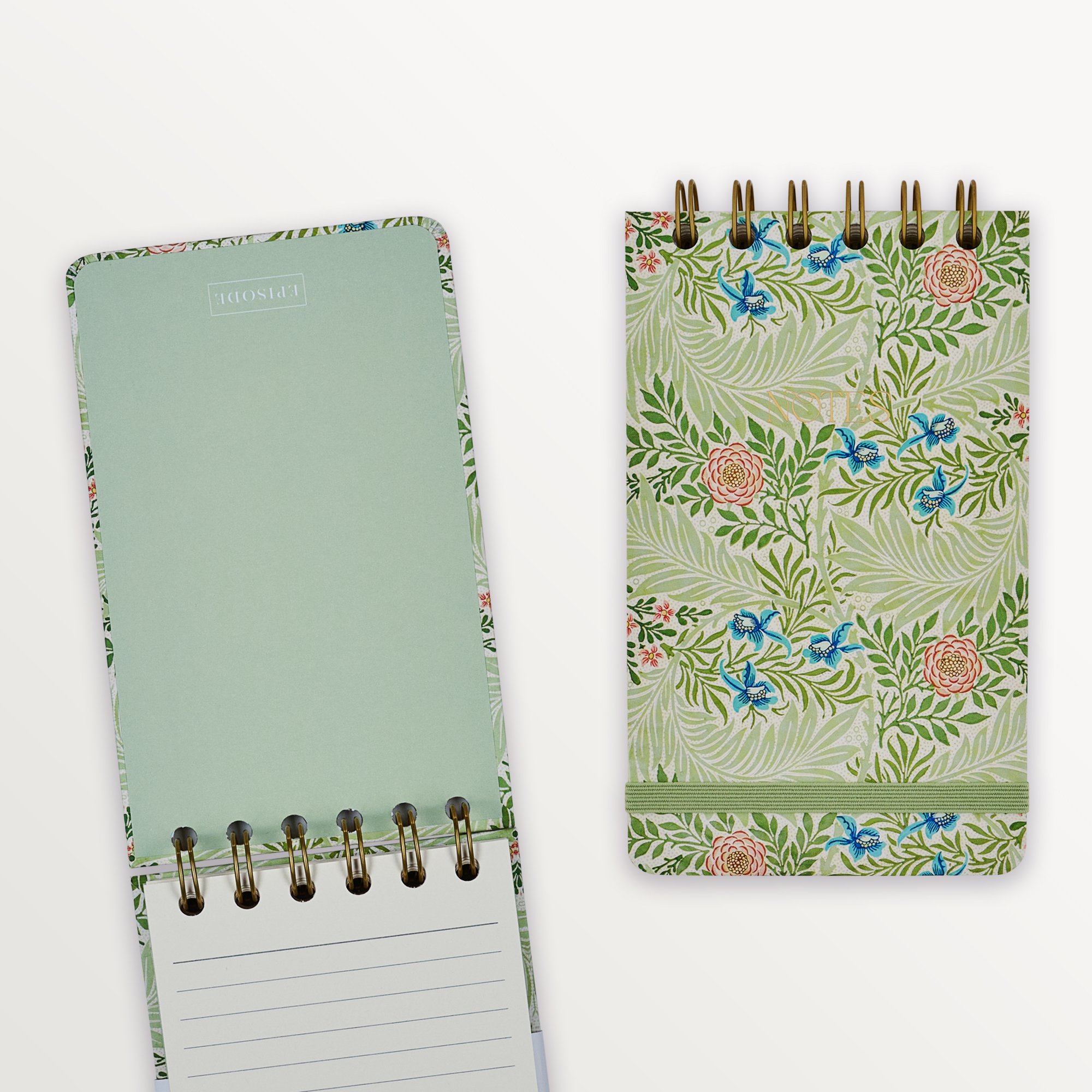 Episode Küçük Spiralli Classic Floral 100 Yp. Defter - Morris Leaves